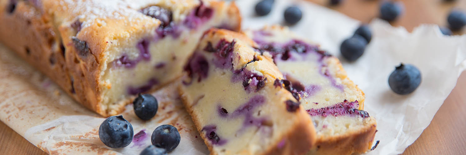 Vanillekuchen mit Blaubeeren