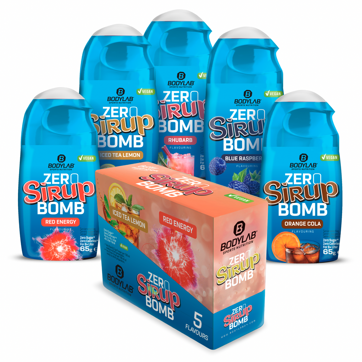 ZERO Sirup BOMB 1.0 - 4.0 Box (5x65ml) Mixed Box 3