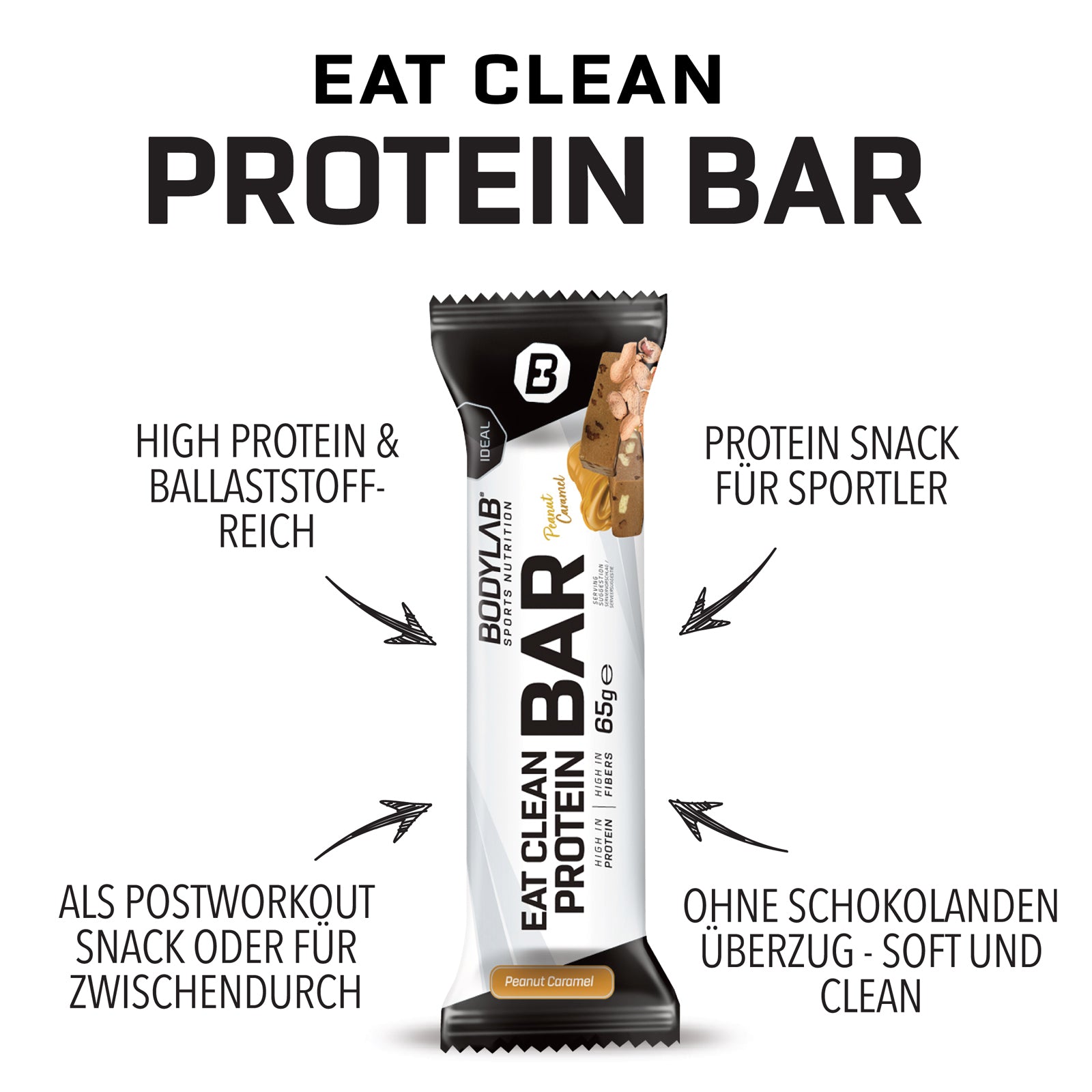 3 x Eat Clean Protein Bar (je 12x65g)