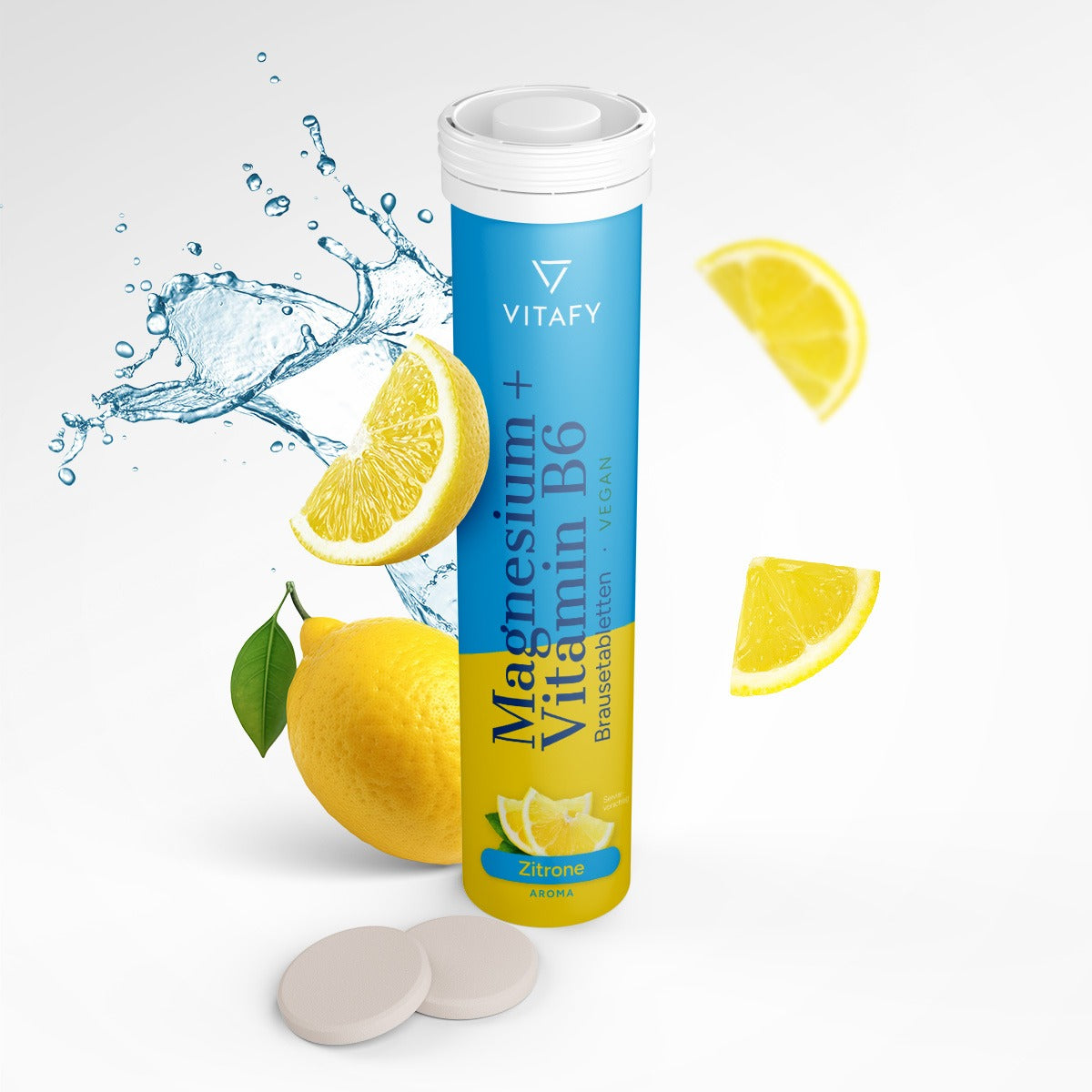 Magnesium + Vitamin B6 - Zitrone (20 Brausetabletten) - 6er Pack