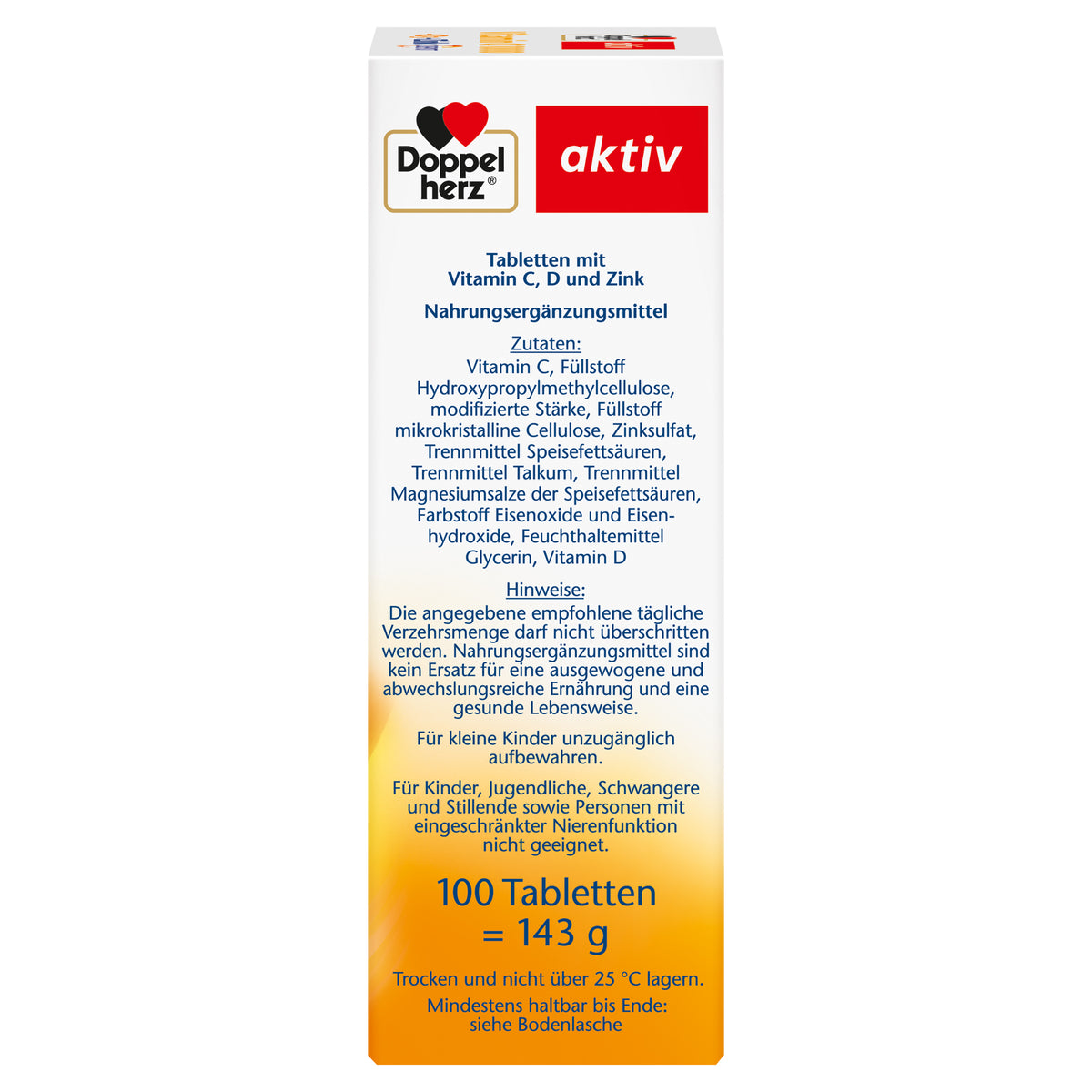 Vitamin C 1000 + D3 + Zink Depot (100 Depot-Tabletten)
