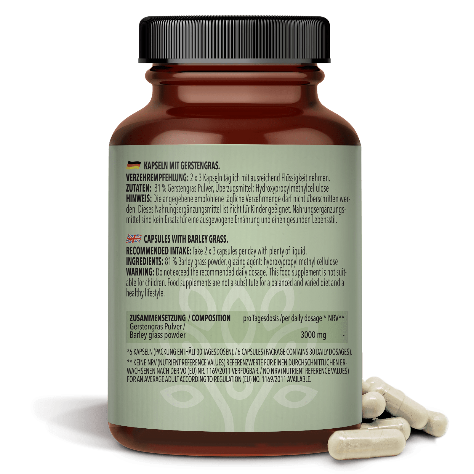 3 x Gerstengras in Kapselform (3 x 180 Kapseln)