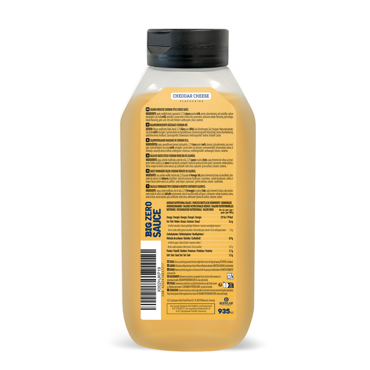 BIG ZERO Sauce (935ml) Cheddar Cheese