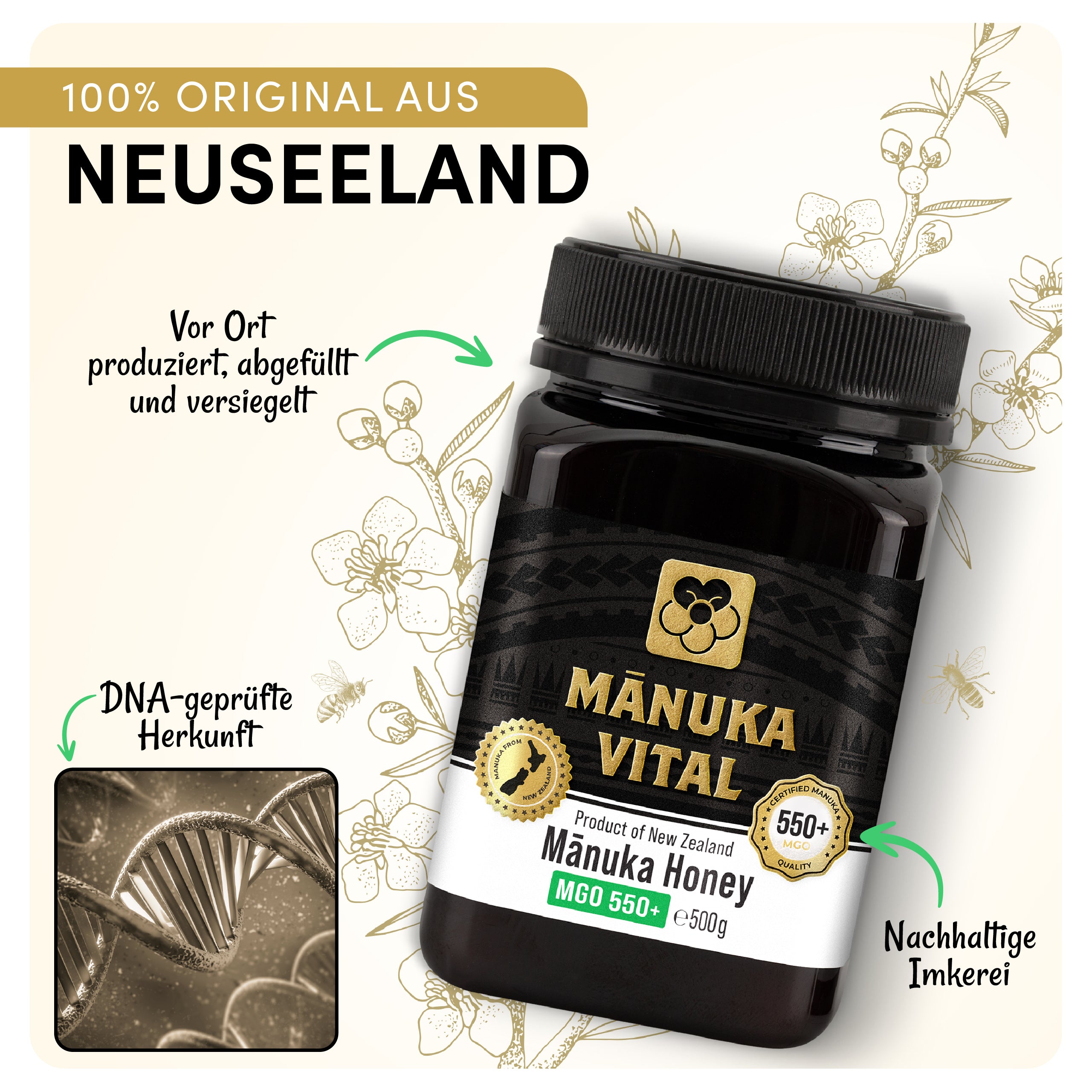 Manuka Vital Honig MGO 550+ (500g)