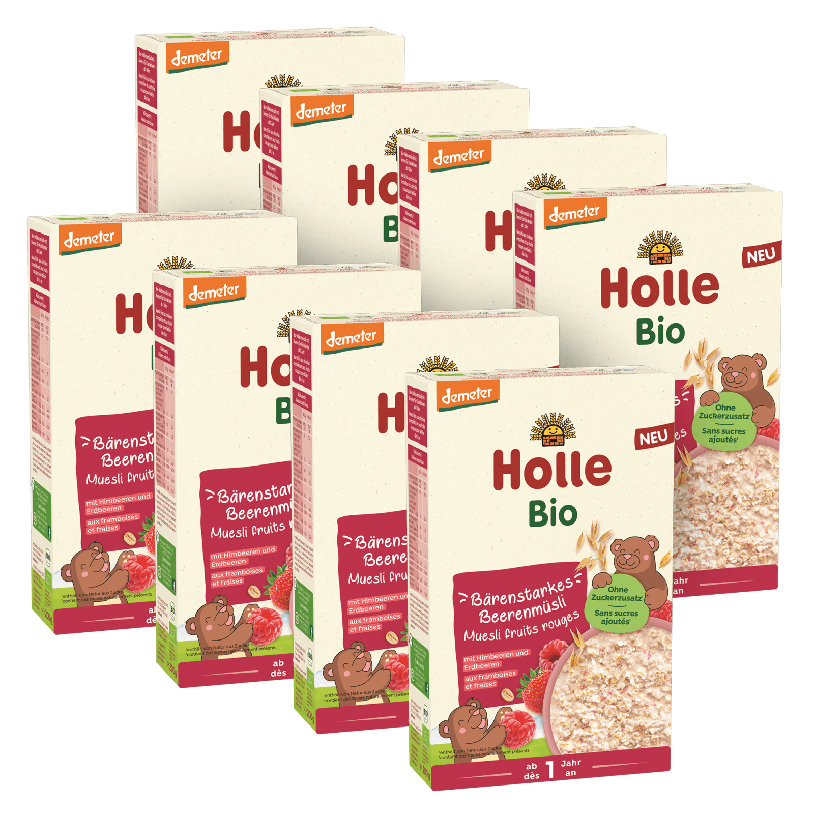 Demeter Bio-Vollkorn Beerenmüsli ab 1 Jahr (8x200g)