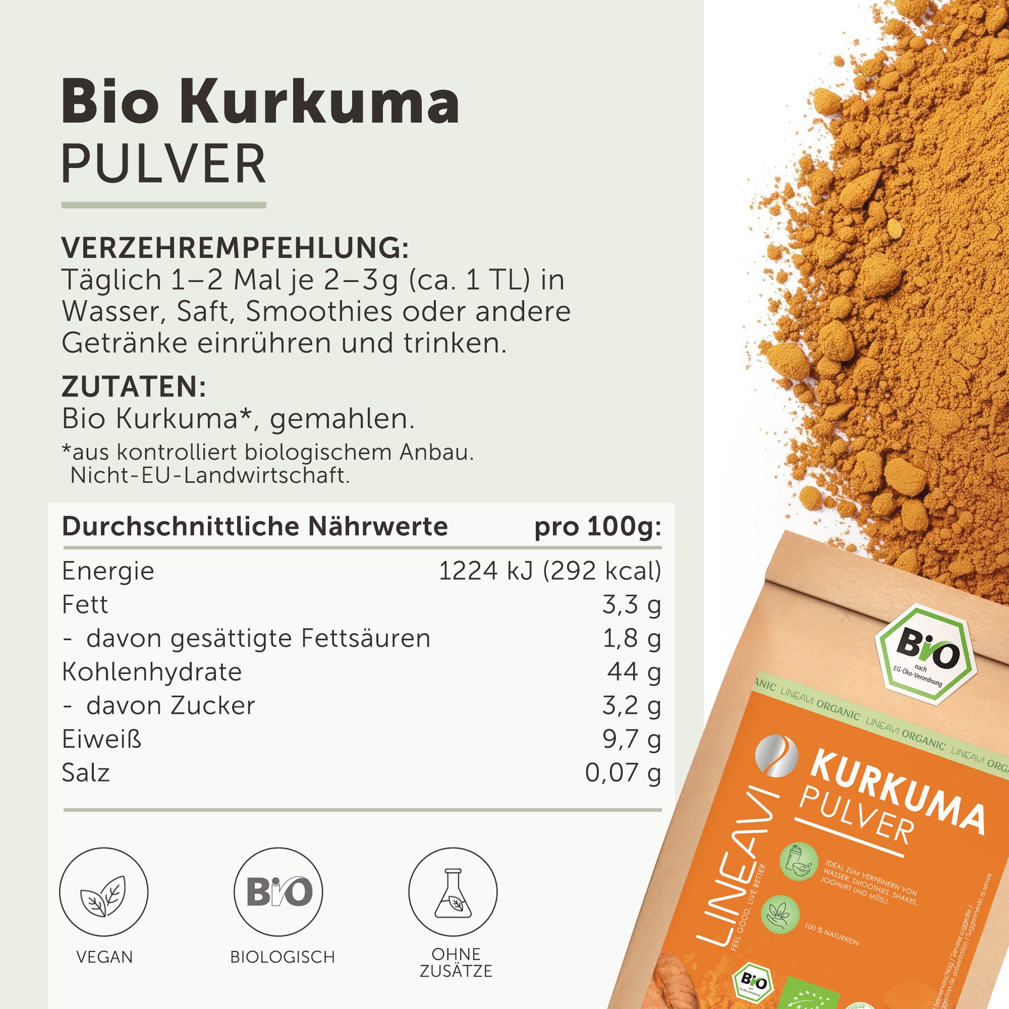 Kurkumapulver bio (1000g)