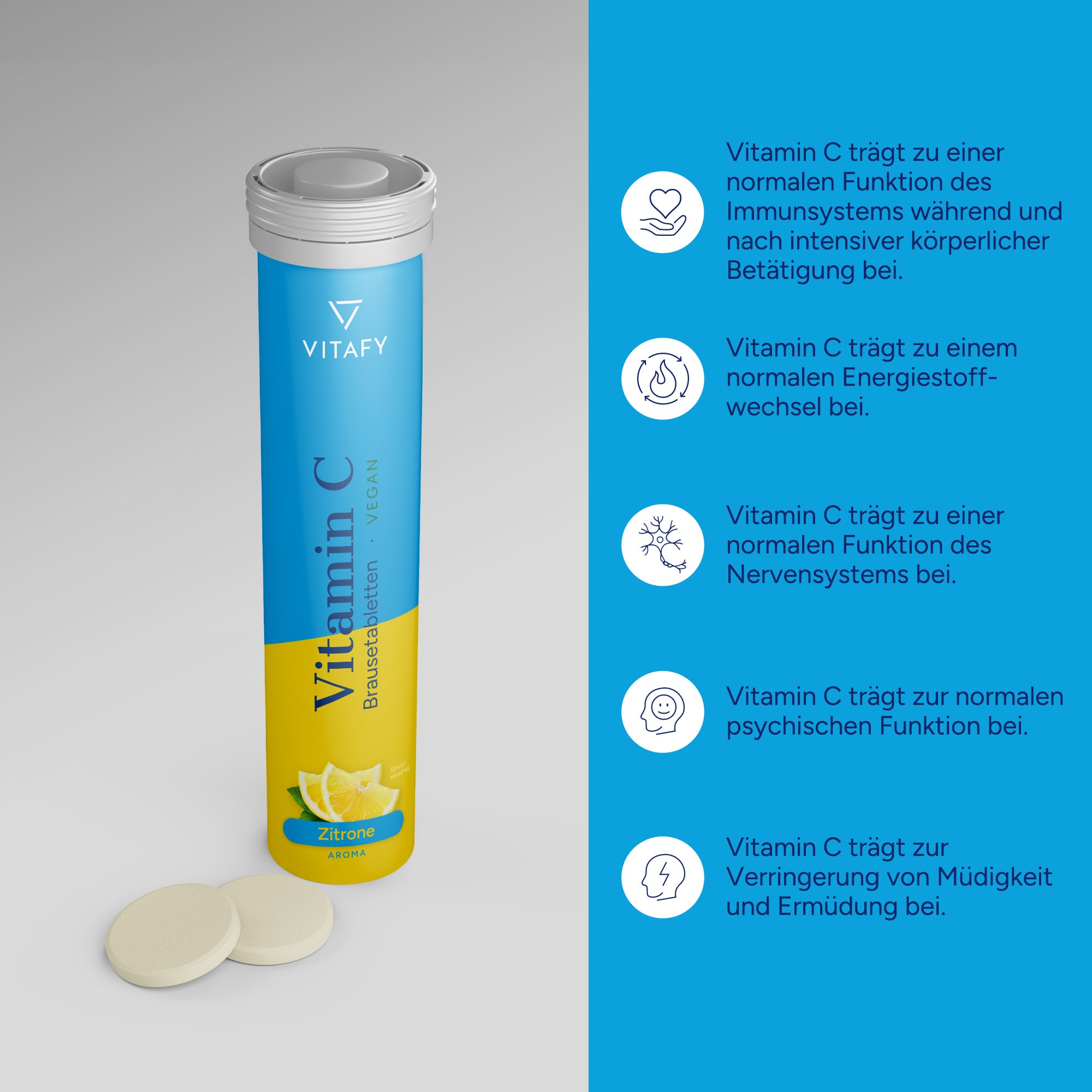 Vitamin C - Zitrone (20 Brausetabletten)