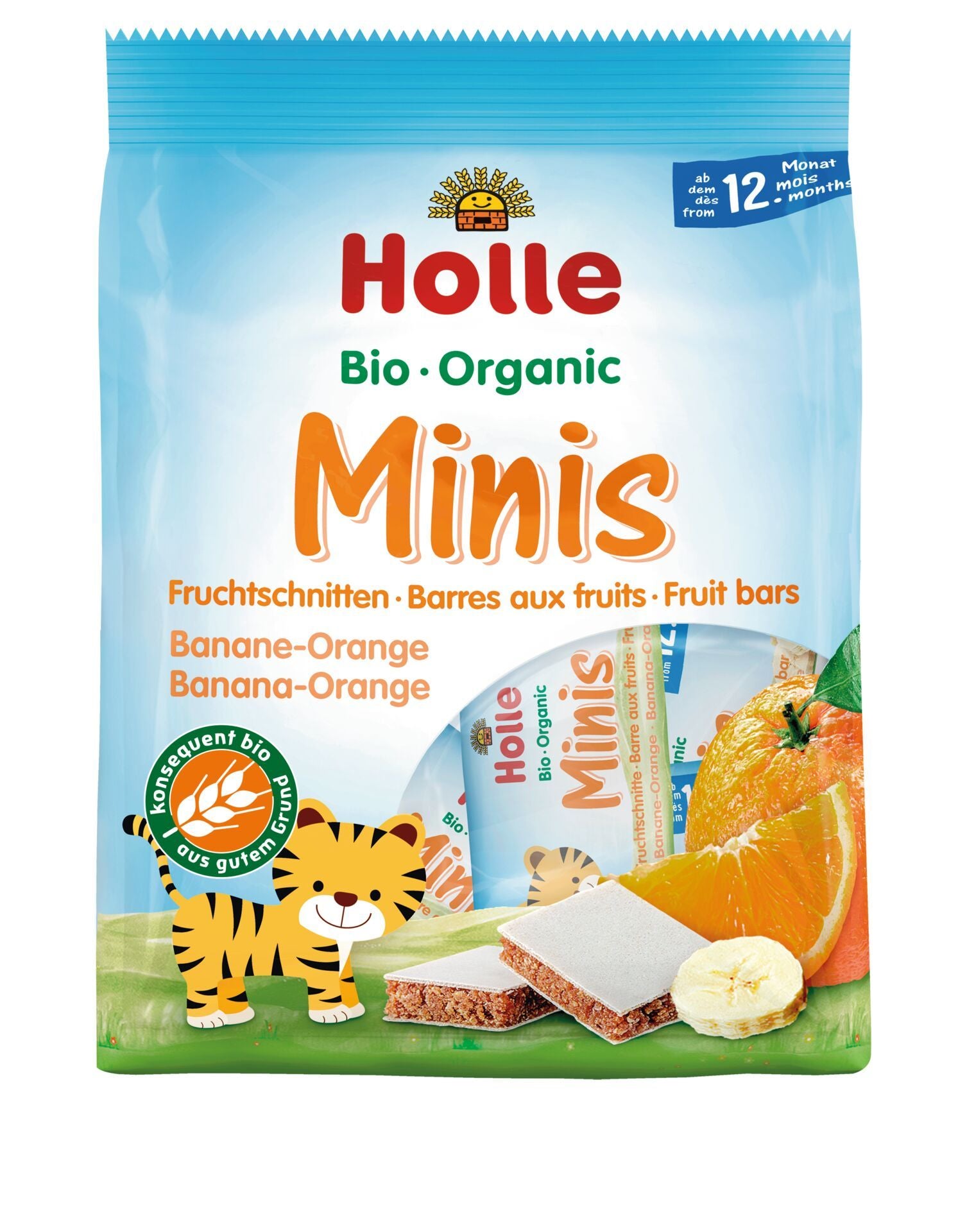 Bio Minis Fruchtschnitten Banane Orange (8 Stück)