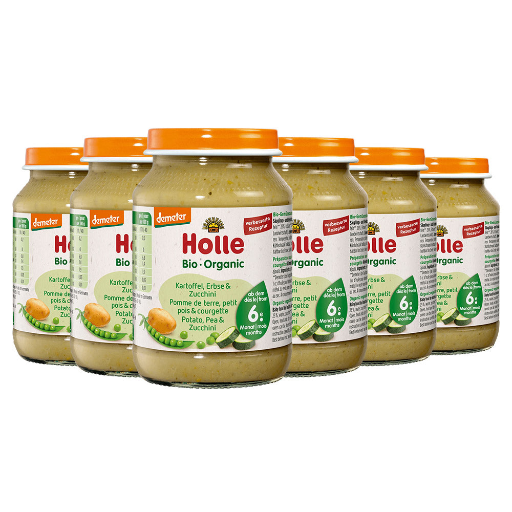 Kartoffeln mit Erbsen & Zucchini - 6x190g - Demeter dem 6. Monat