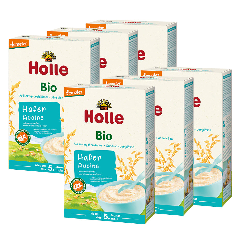 6 x Bio-Vollkorngetreidebrei Hafer ab dem 5. Monat (6x250g)