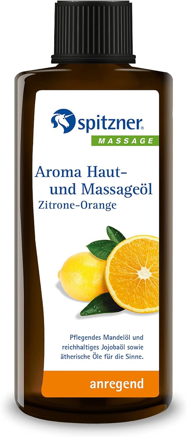 Aroma Haut- und Massageöl Zitrone-Orange (190ml)