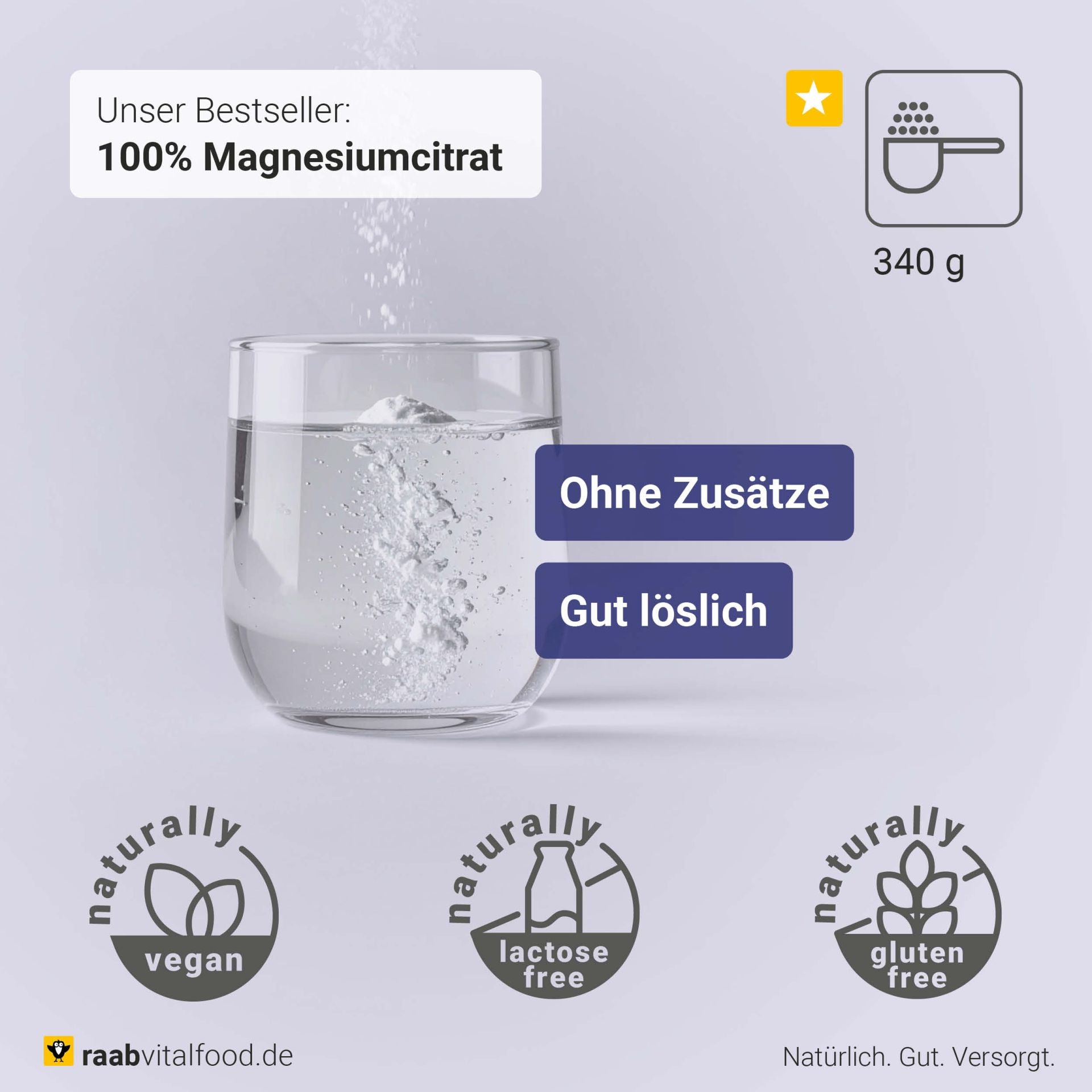 Magnesiumcitrat Pulver (340g)