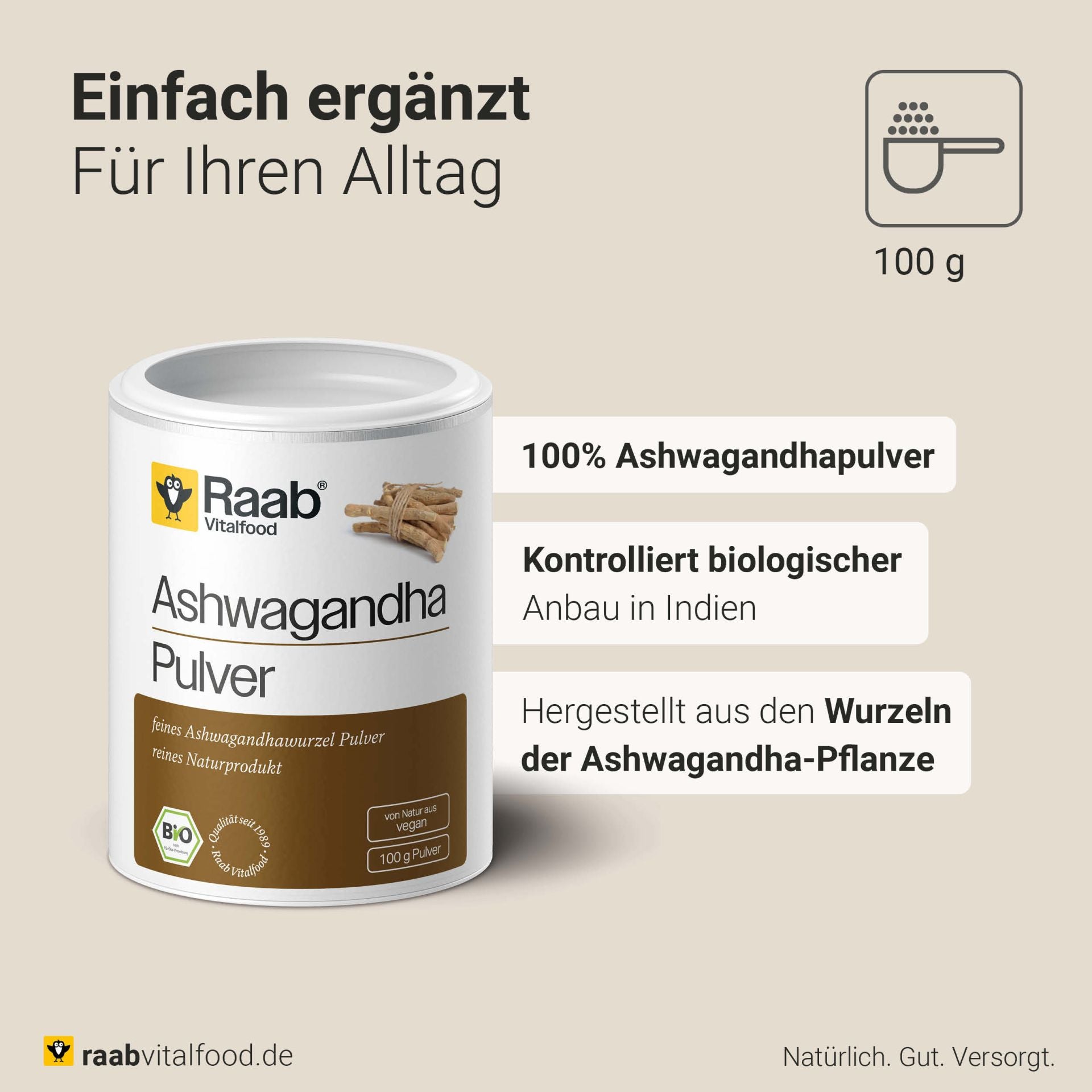 Bio Ashwagandha Pulver (100g)