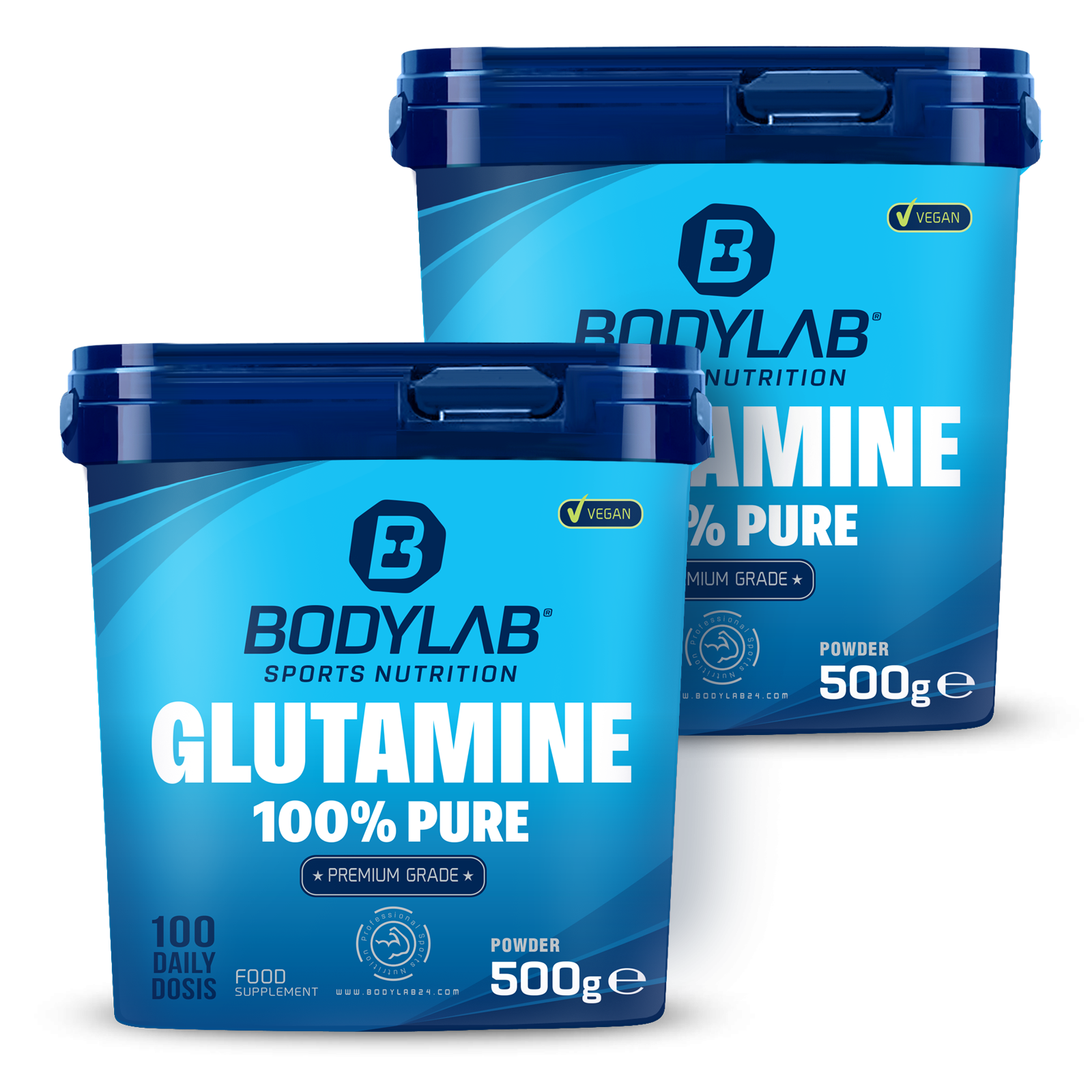 2 x Bodylab24 Glutamin Powder (je 500g)