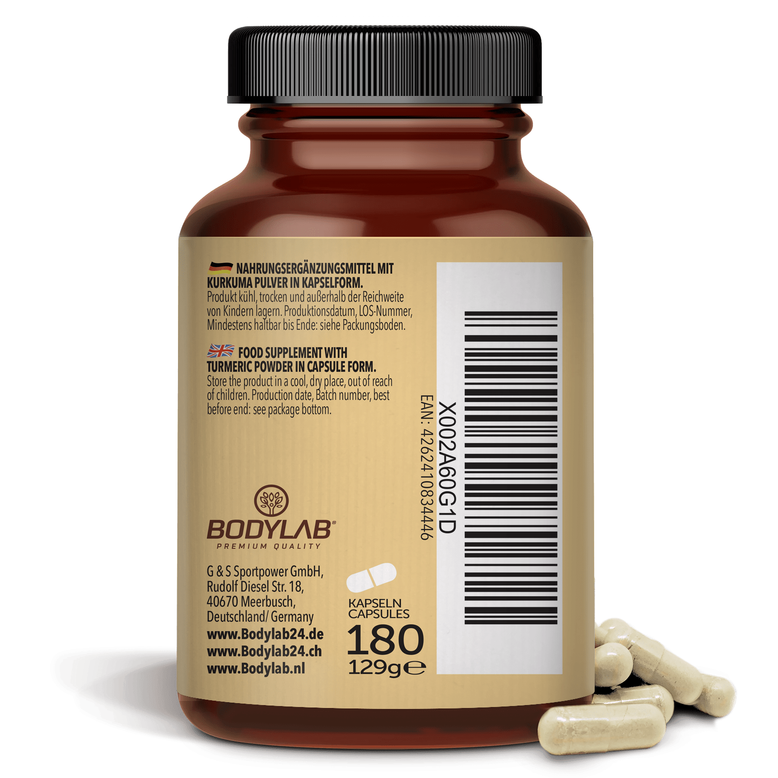2 x Kurkuma Pulver in Kapselform (2 x 180 Kapseln)