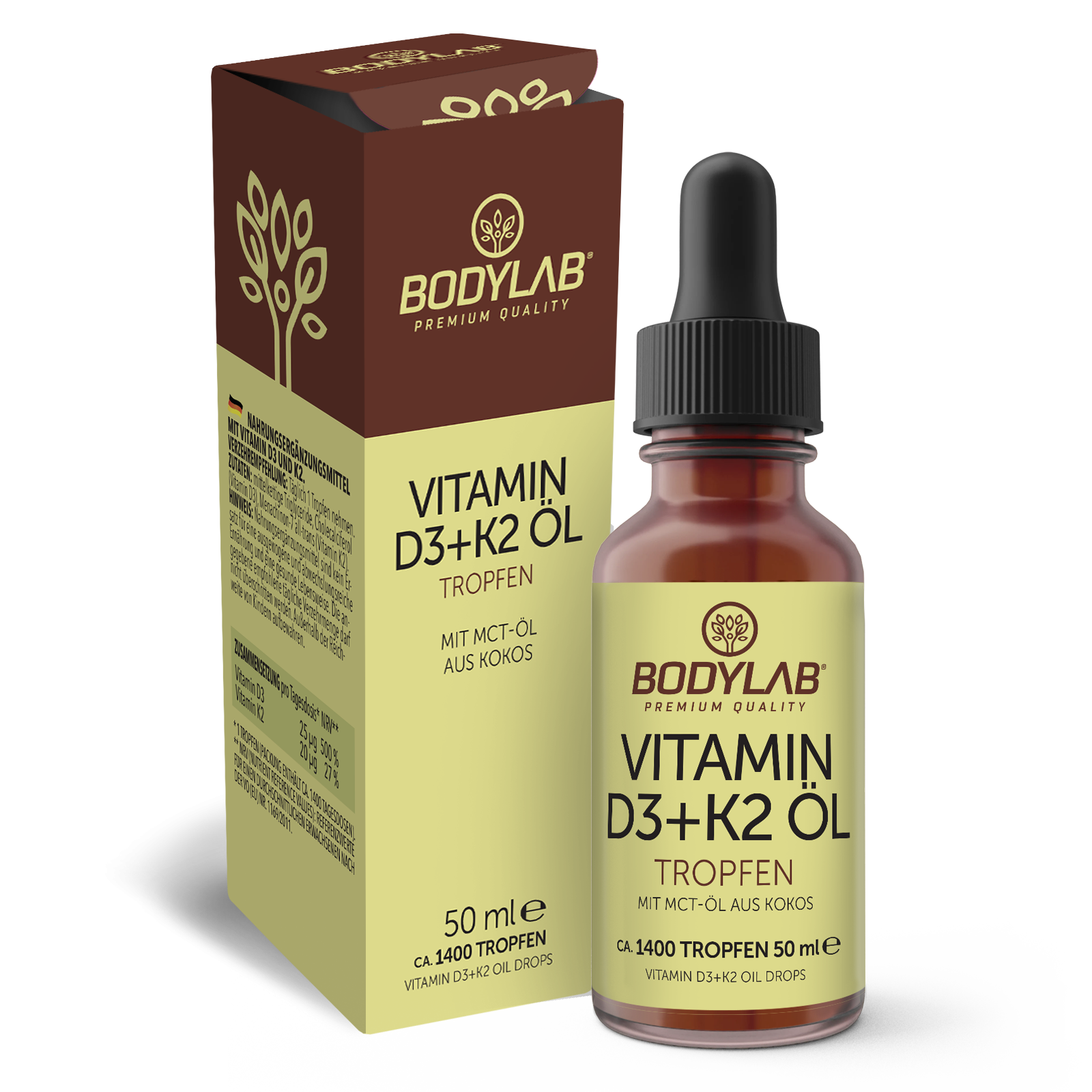 Vitamin D3 + K2 Öl Tropfen (50ml)