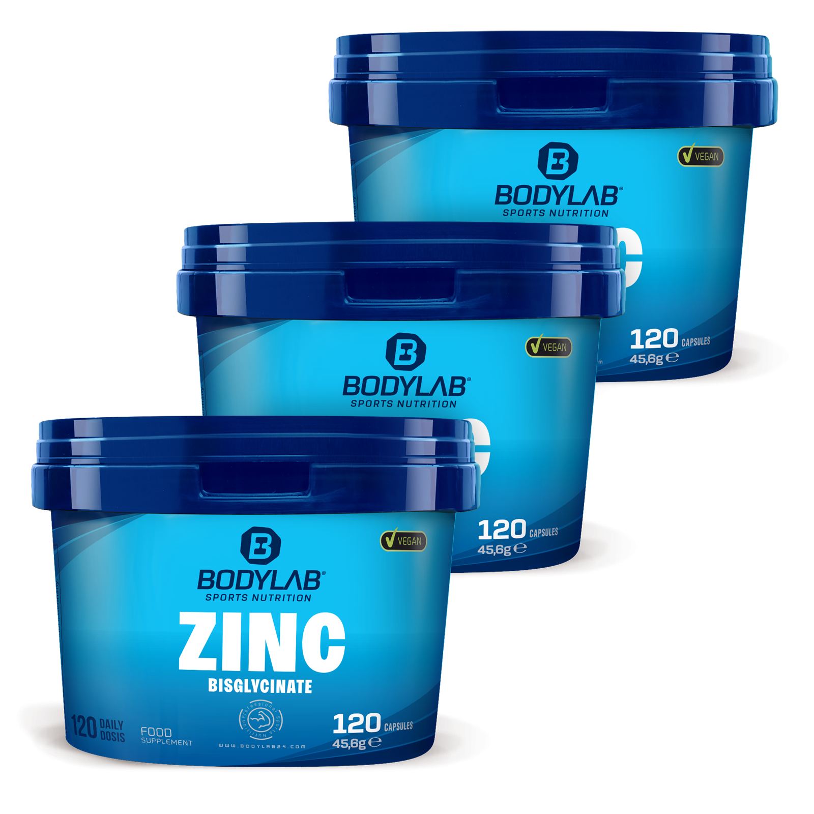 3 x Zinc Bisglycinate (je 120 Kapseln)