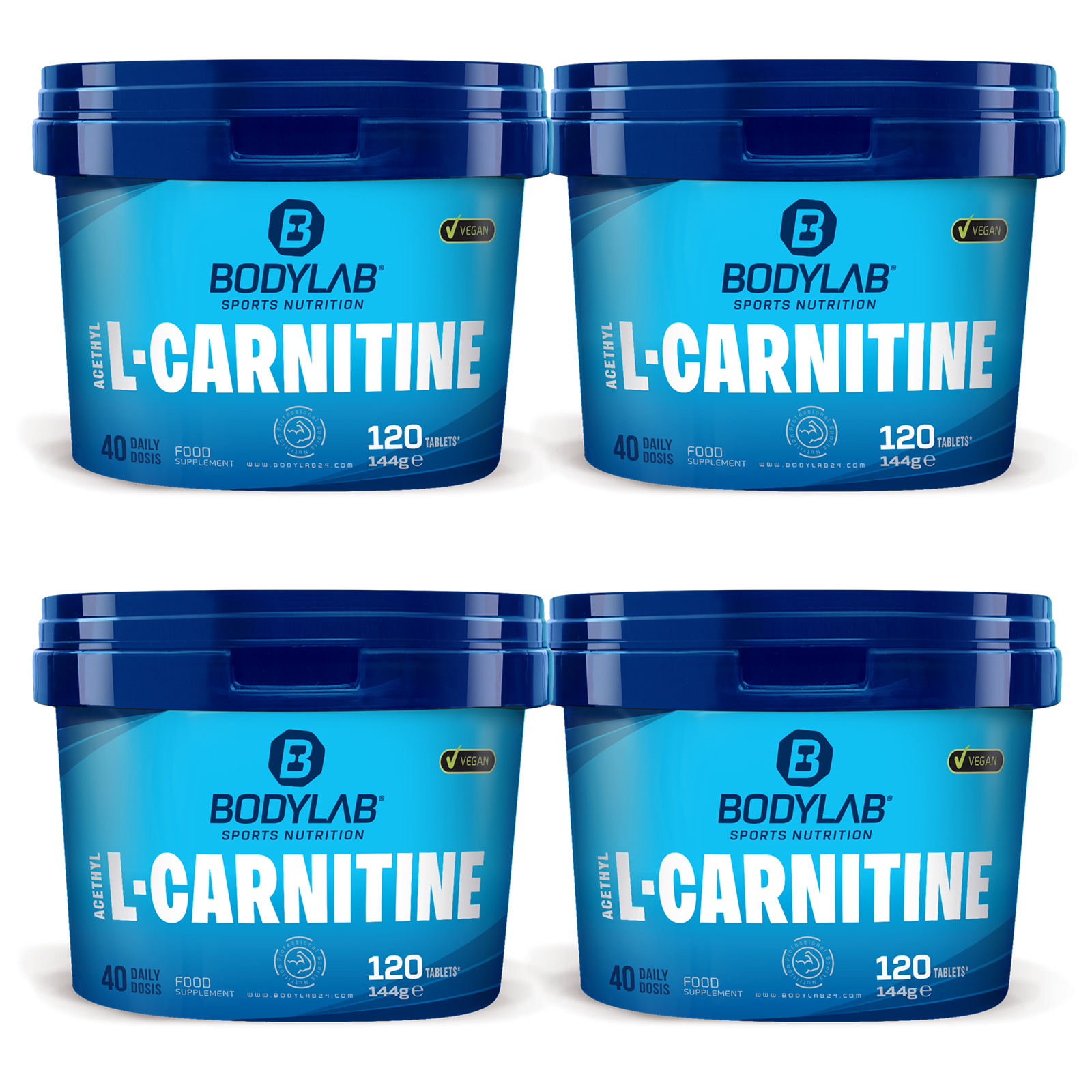 4 x Bodylab24 Acetyl L-Carnitine (je 120 Tabletten)