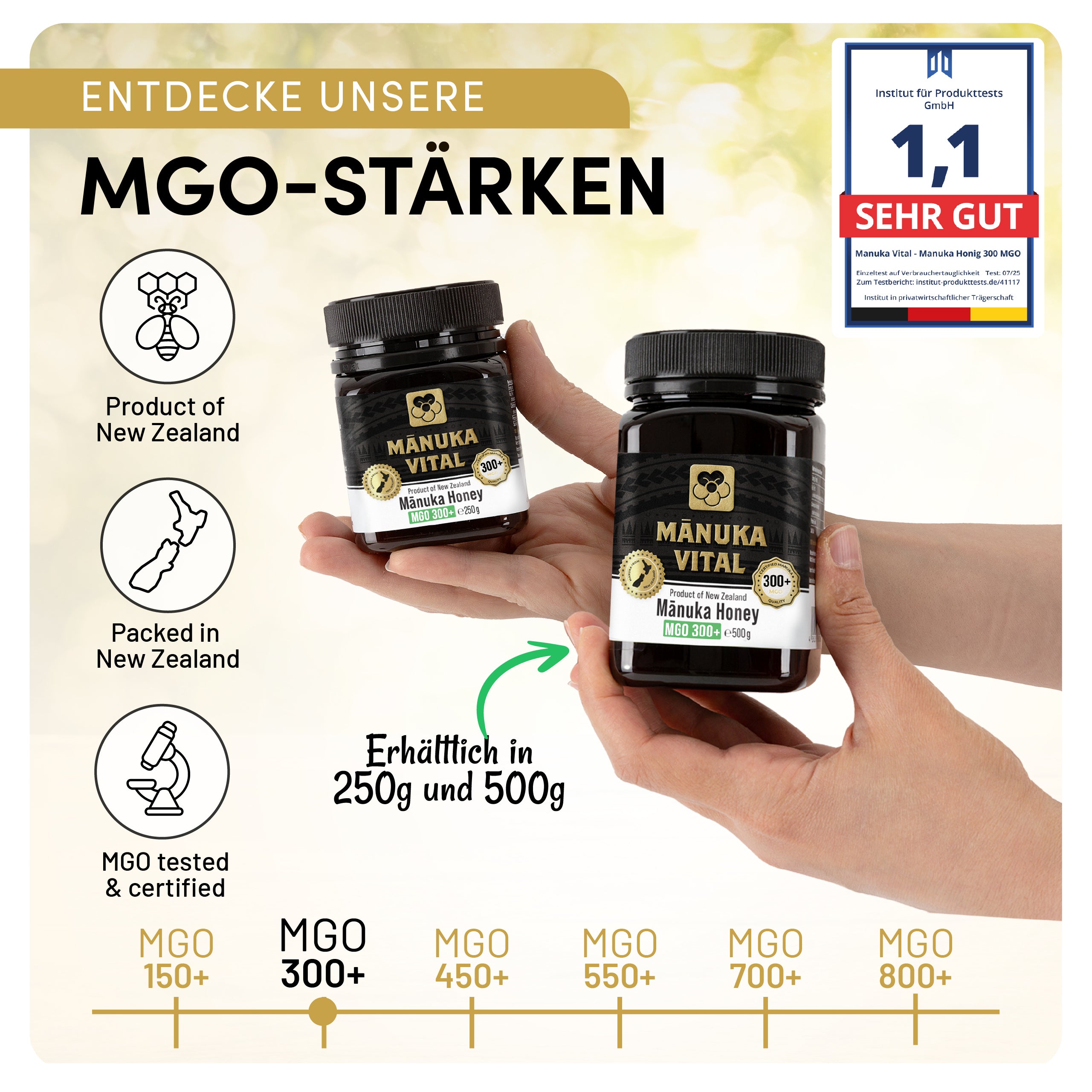 Manuka Vital Honig MGO 300+ (500g)