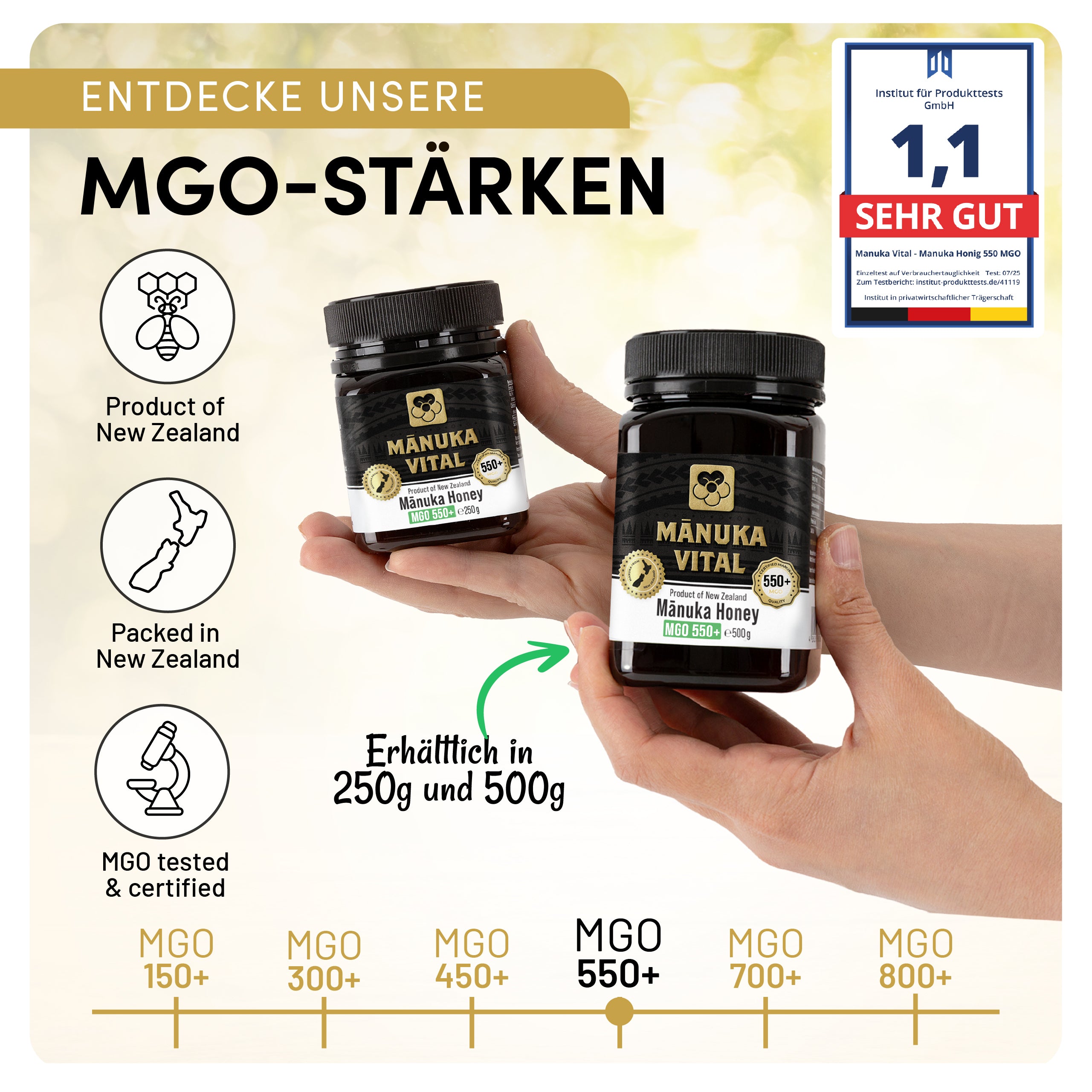 Manuka Vital Honig MGO 550+ (500g)