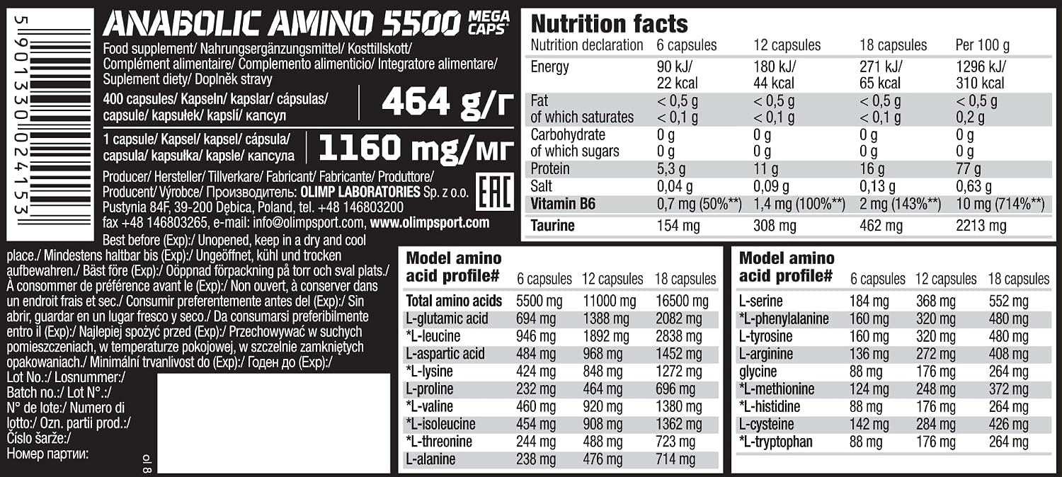 Anabolic Amino 5500 MC (400 Kapseln)