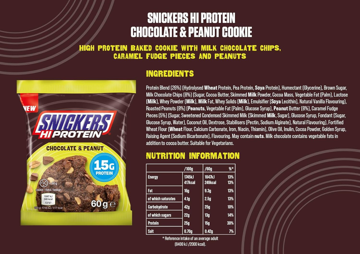 Snickers Hi-Protein Cookie (12x60g)