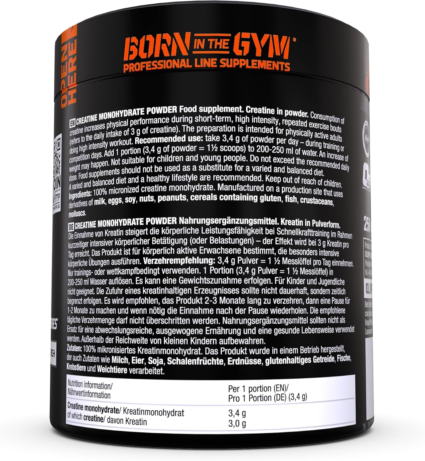 Creatine Monohydrate Powder (250g)