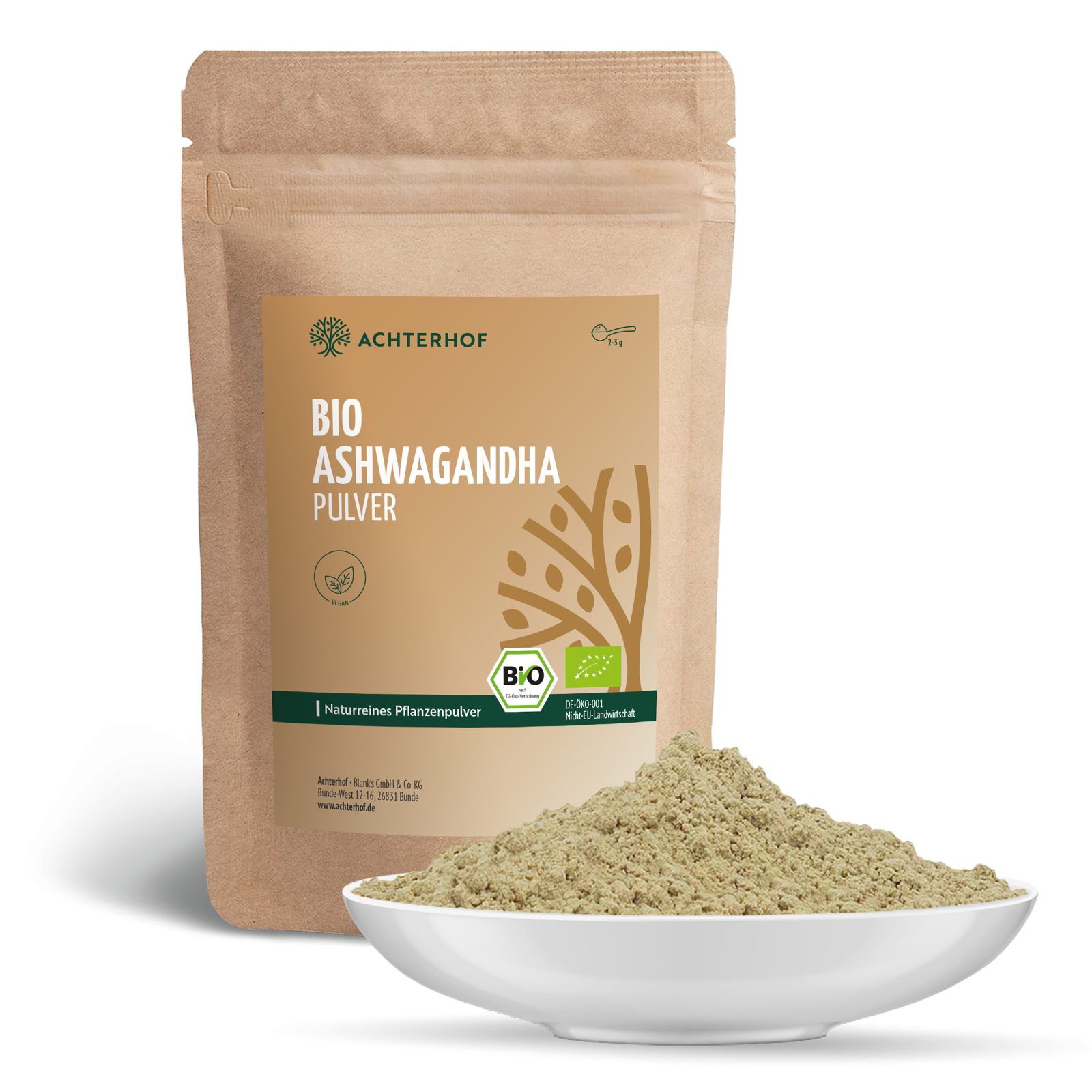 Bio Ashwagandha Pulver (500g)