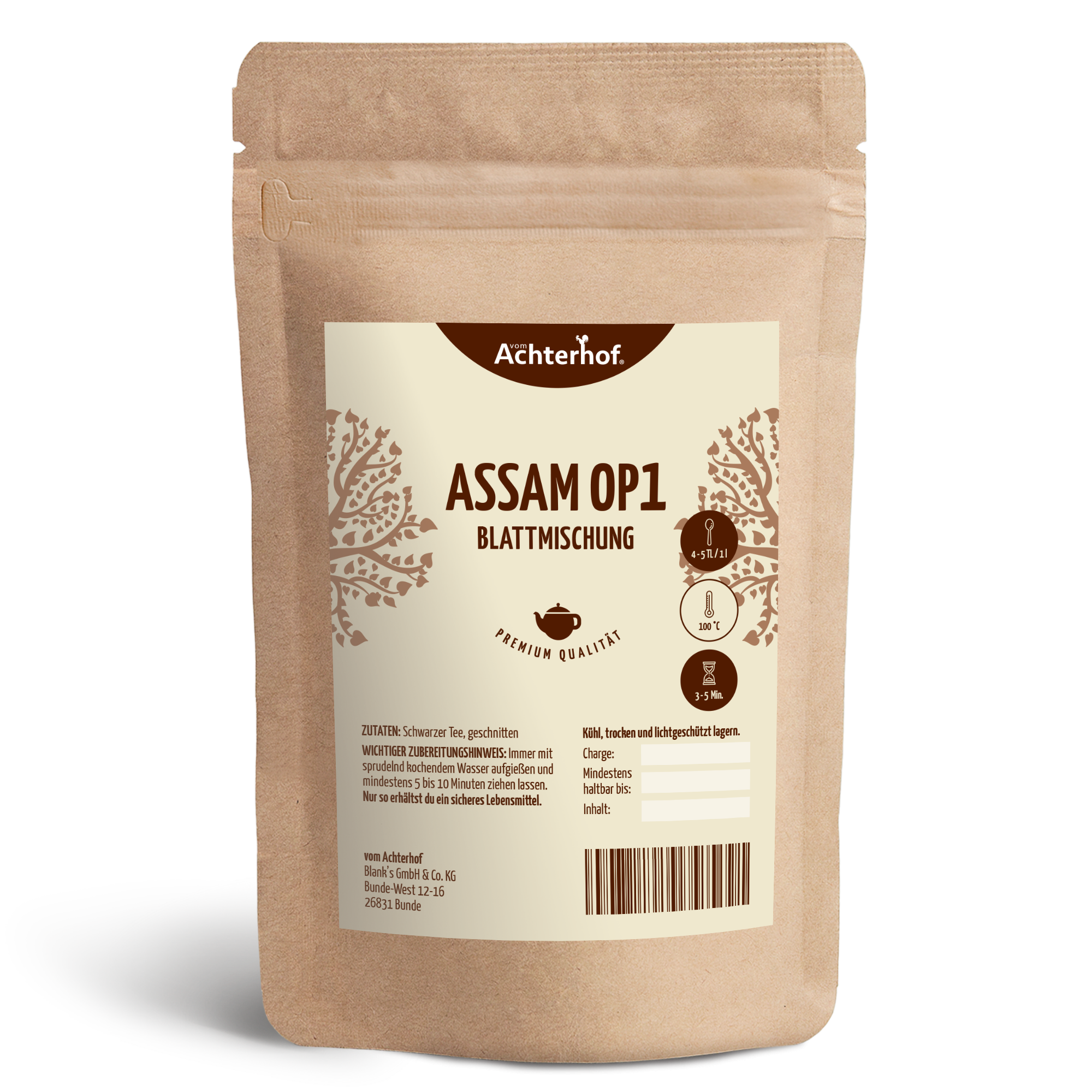 Schwarzer Tee Assam OP1 Blattmischung (100g)