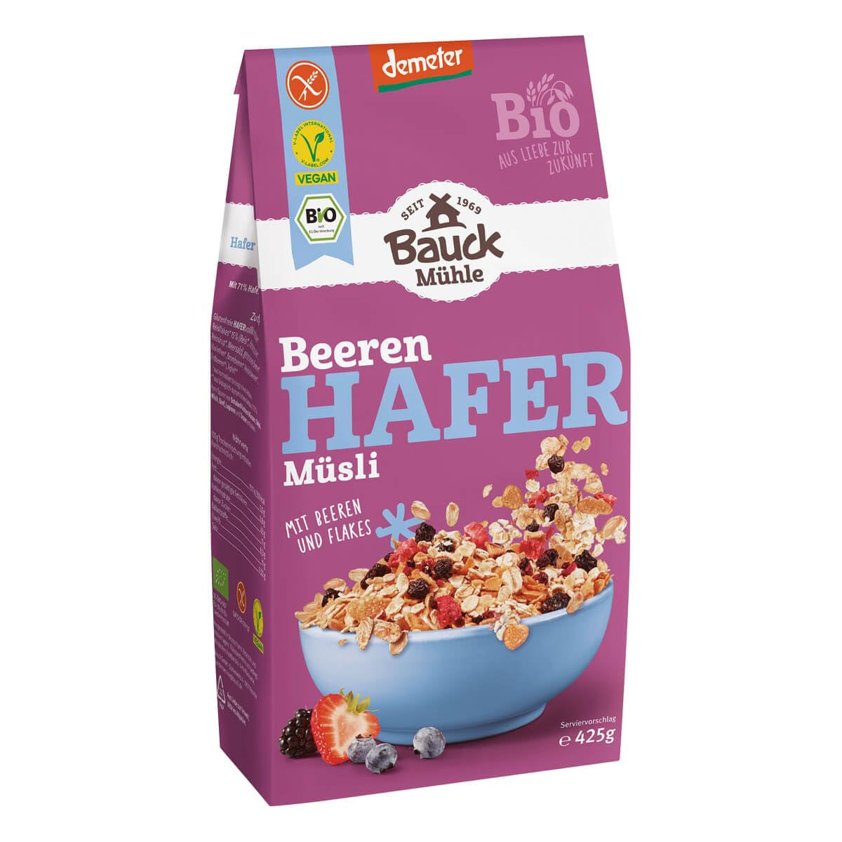 Hafermüsli mit Beeren demeter (425g)