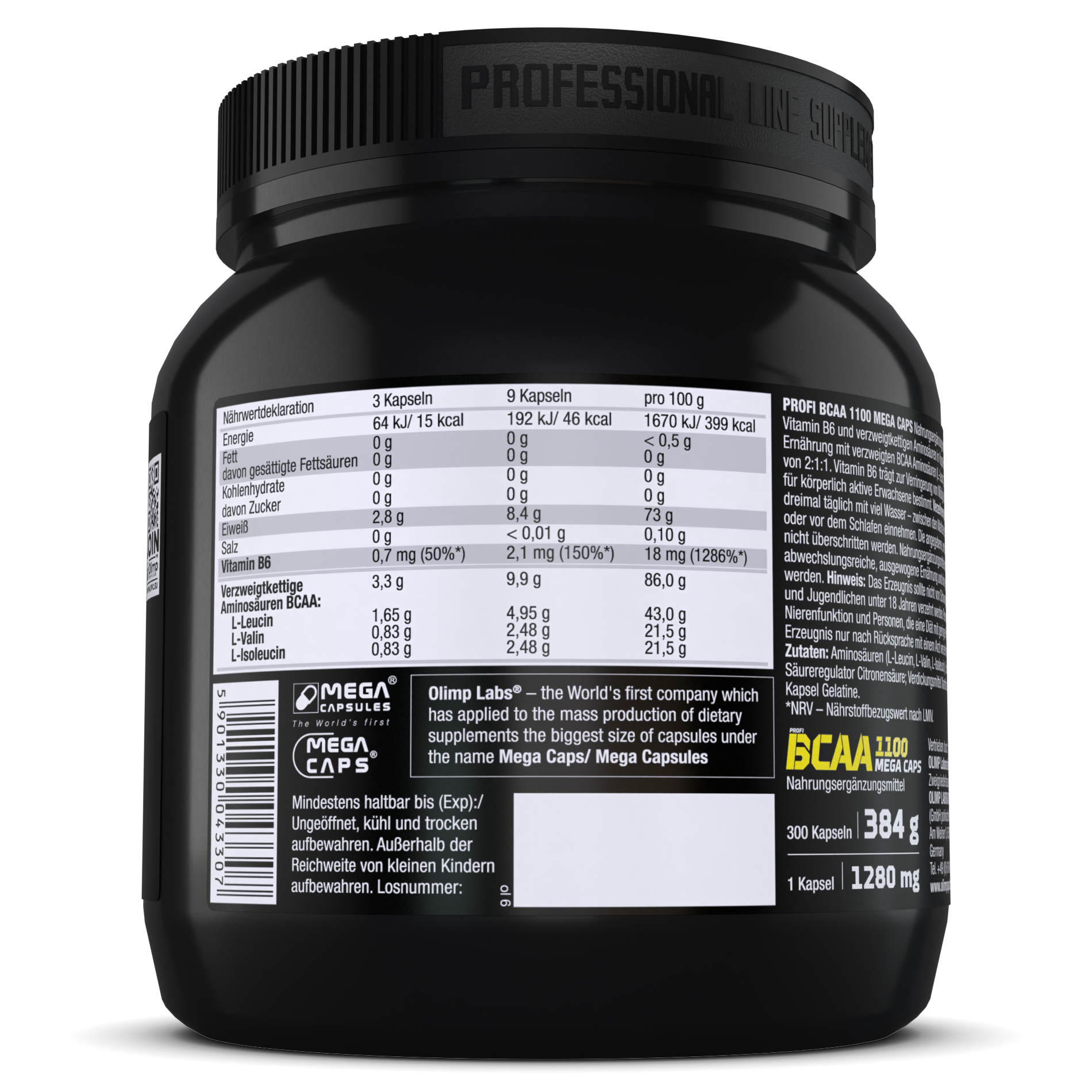 BCAA Mega Caps 1100 (300 Kapseln)