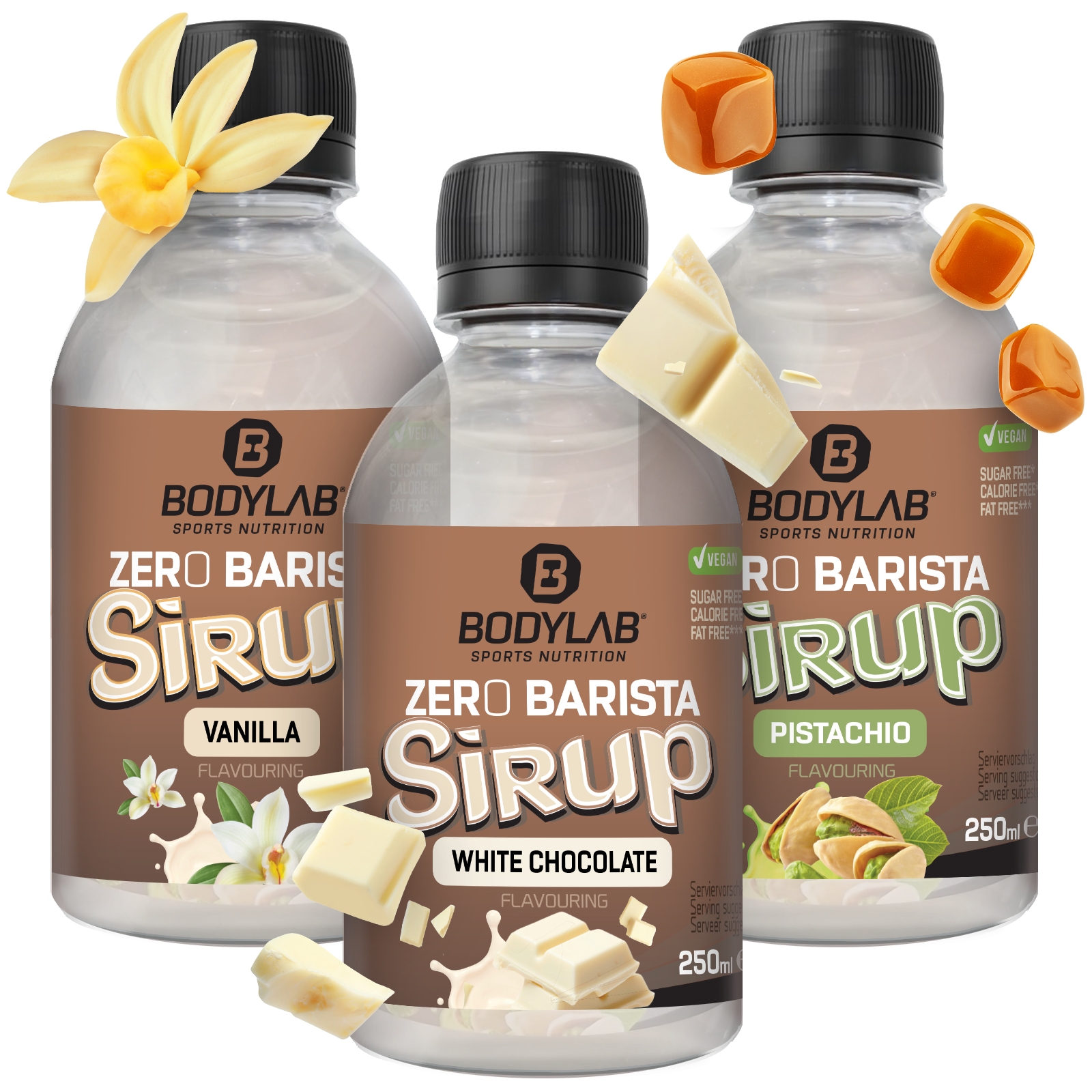 3 x Zero Barista Sirup (250ml)
