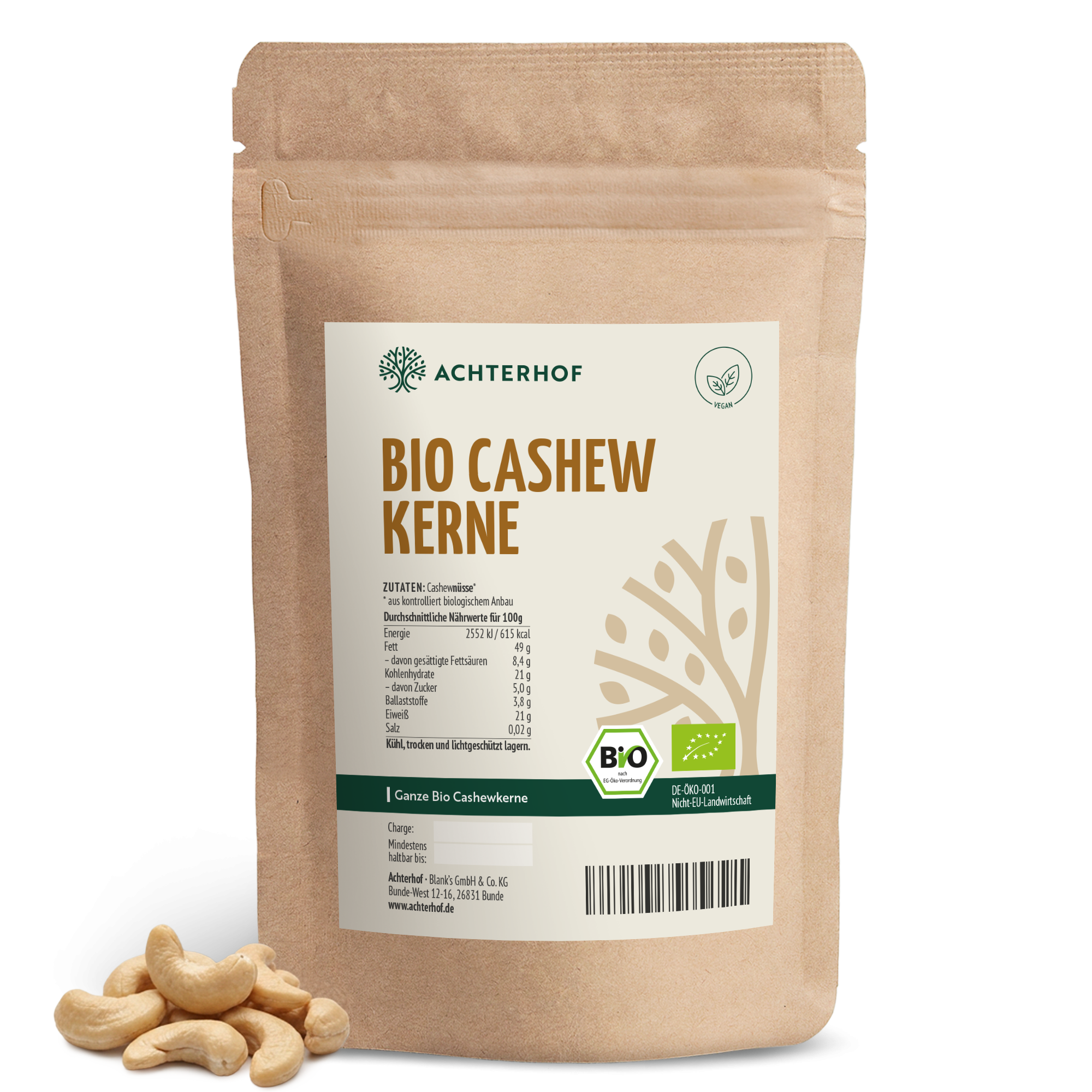Bio Cashewkerne ganz (250g)