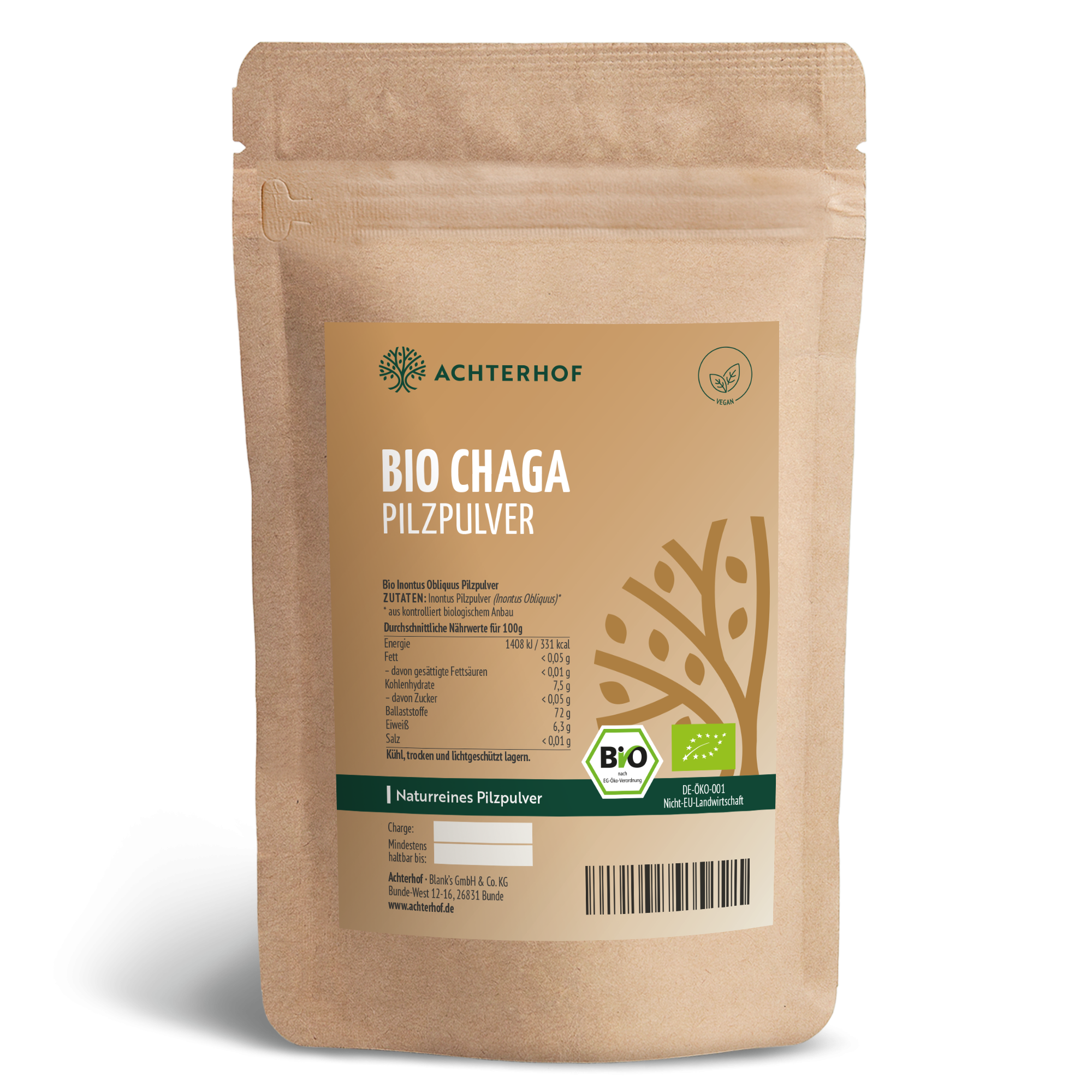 Bio Chaga Pilzpulver (100g)