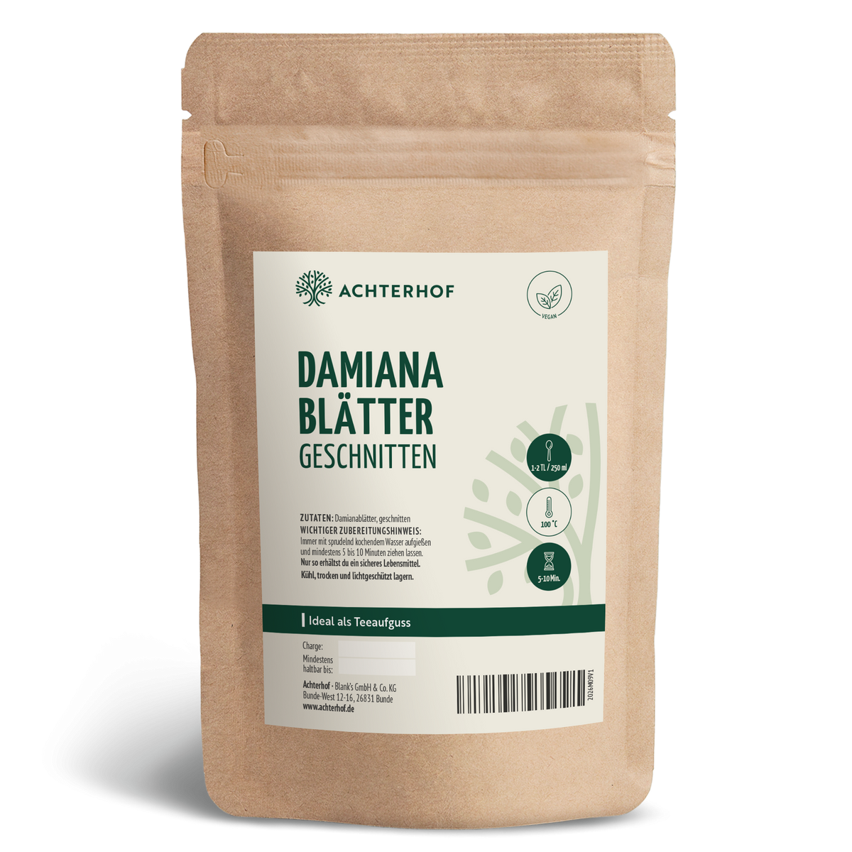 Damianablätter geschnitten (500g)