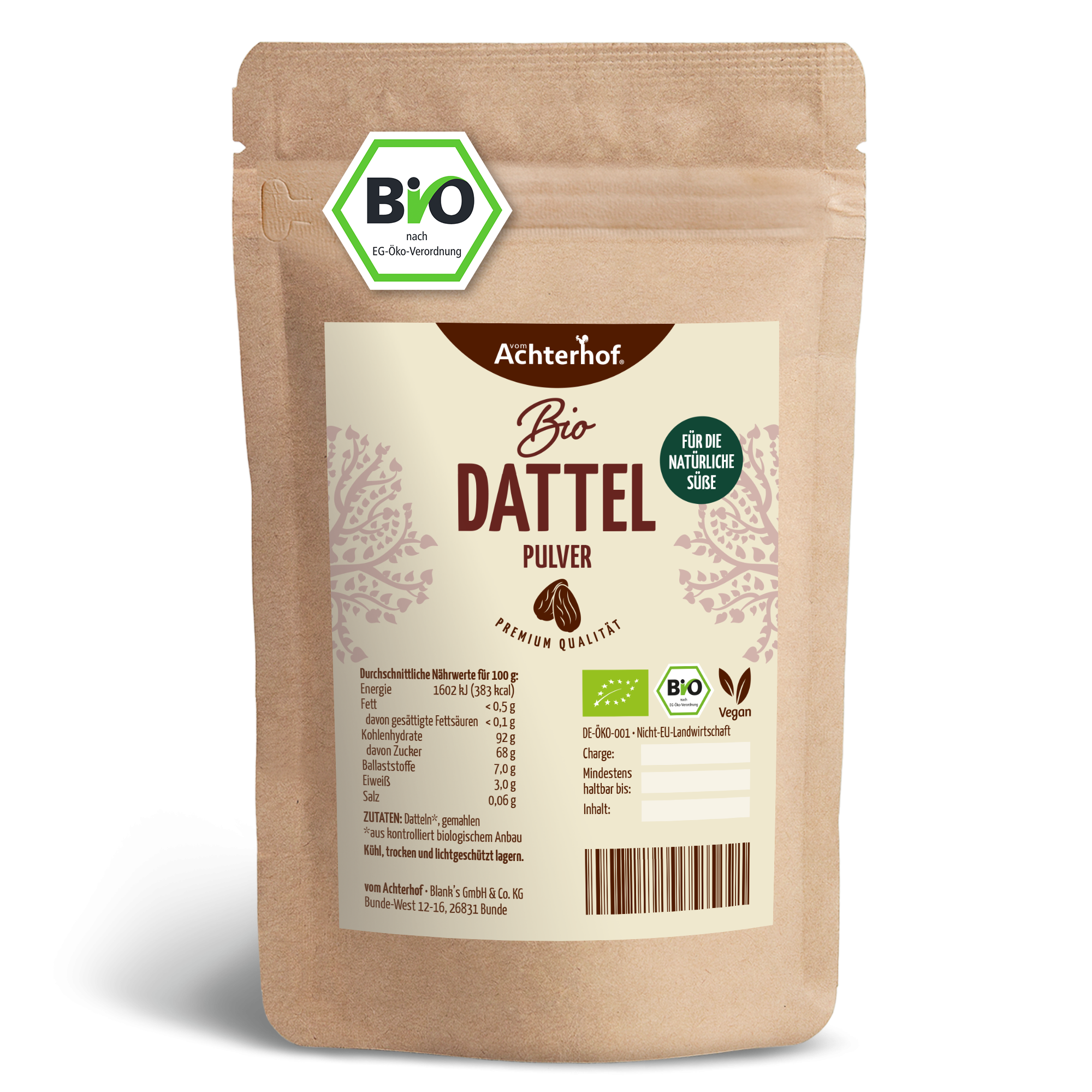 Bio Dattel Pulver (250g)