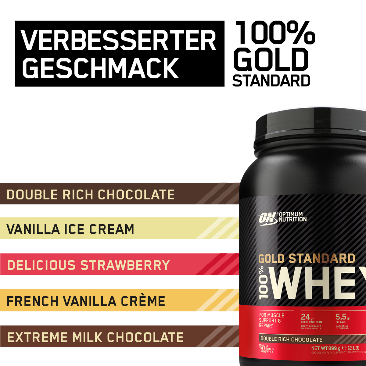 100% Whey Gold Standard (900g) Double Rich Chocolate