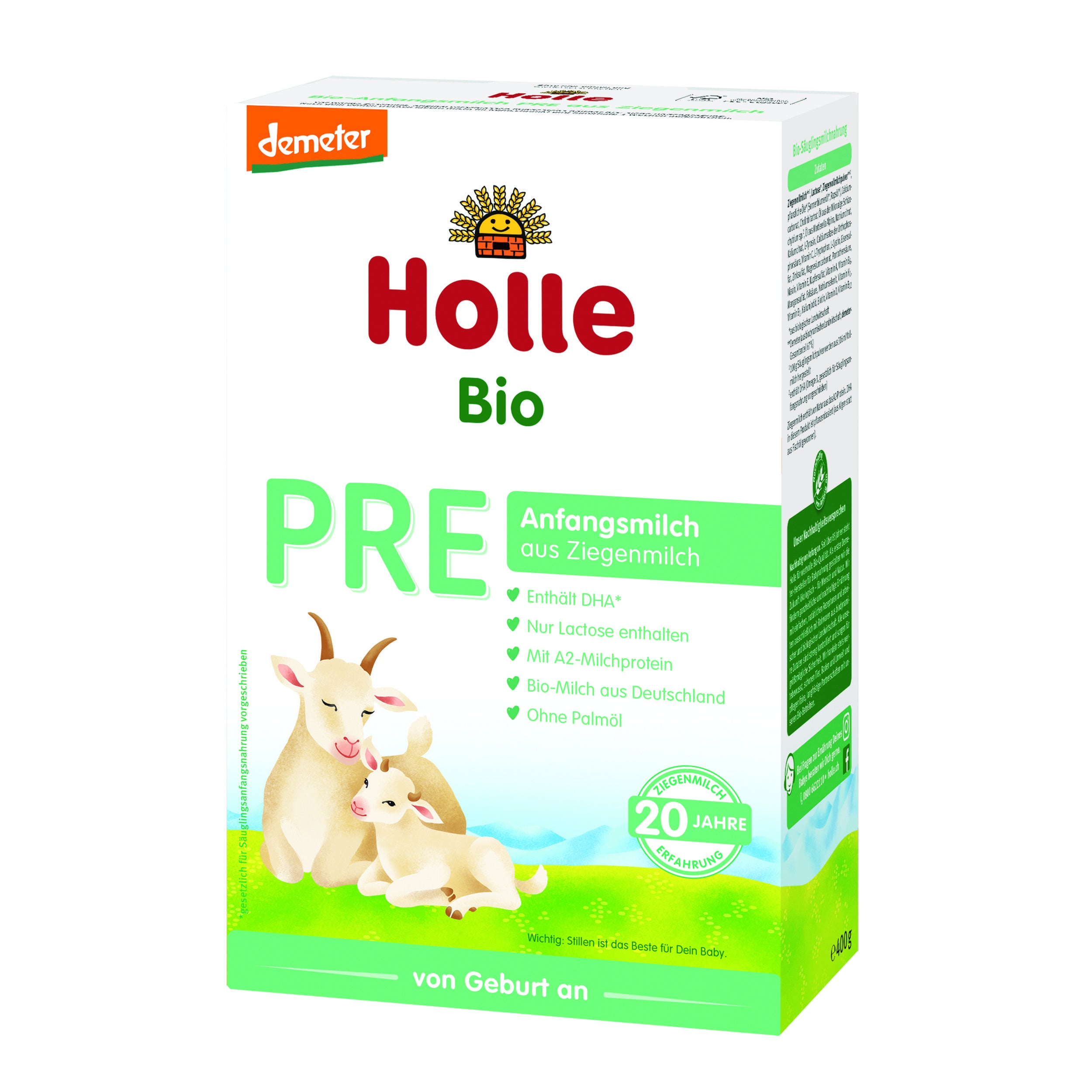 Demeter Anfangsmilch Pre auf Ziegenmilchbasis - 5x400g - von Geburt an