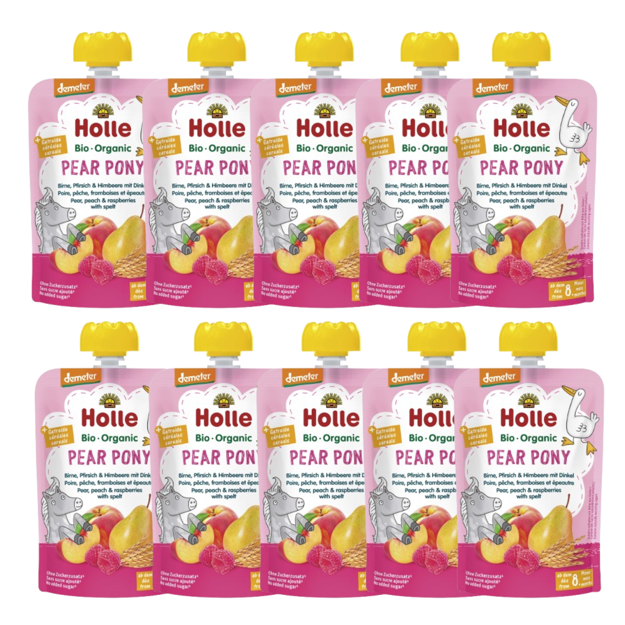 #Geschmack_Birne, Pfirsich & Himbeere mit Dinkel