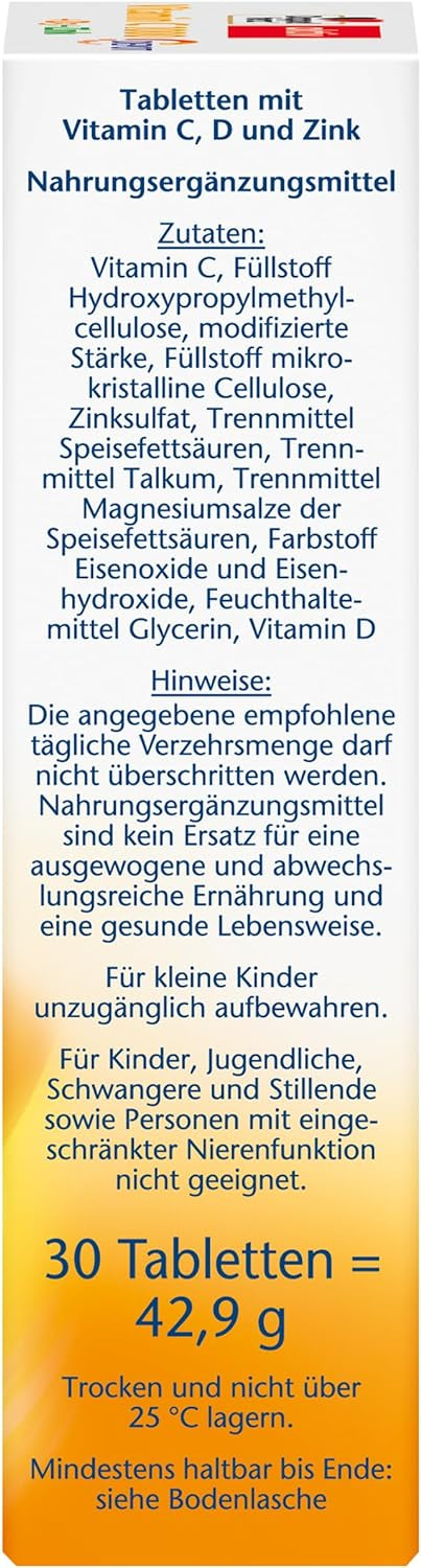 Vitamin C 1000 + D3 + Zink Depot (30 Tabletten)