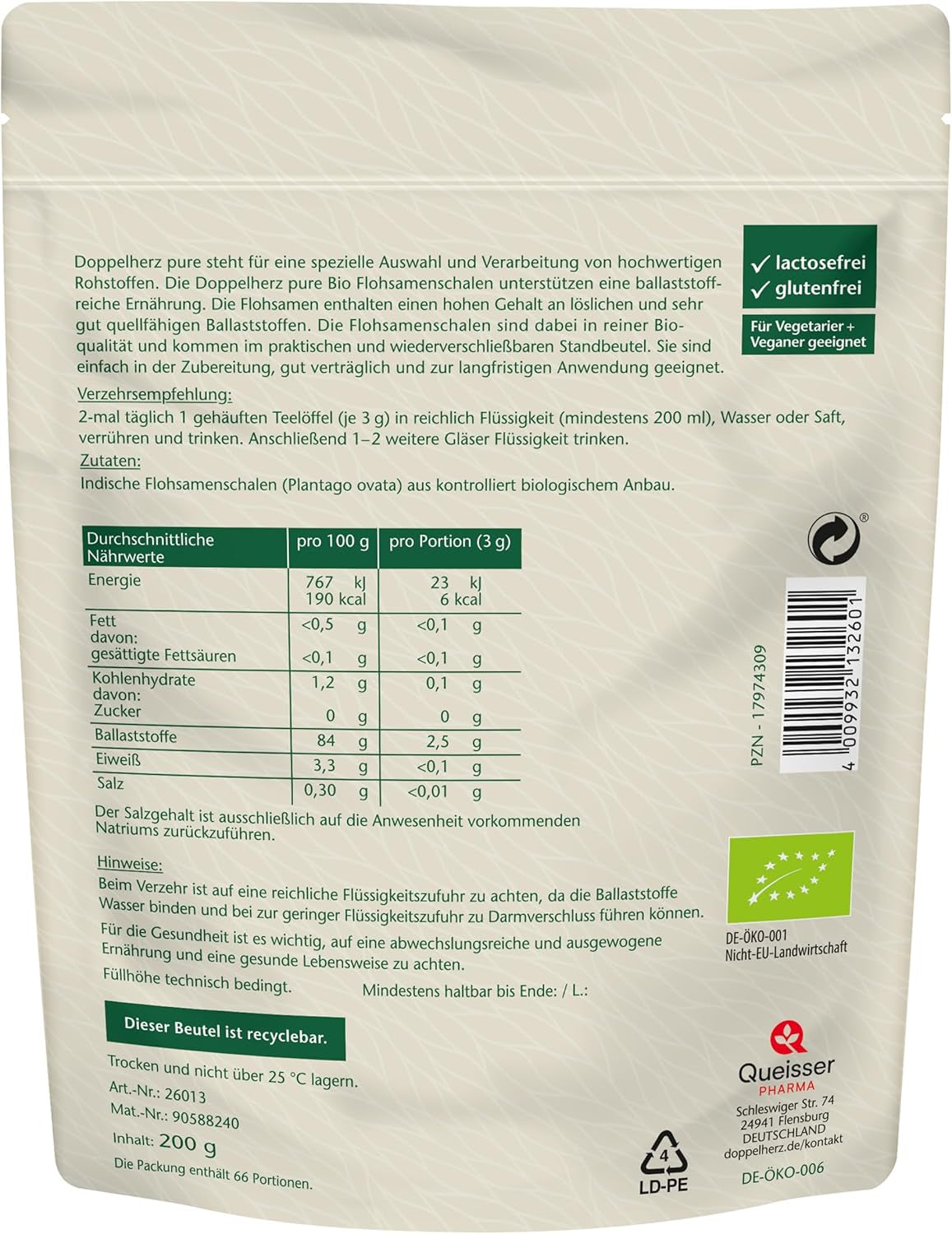 Pure Flohsamen bio (200g)