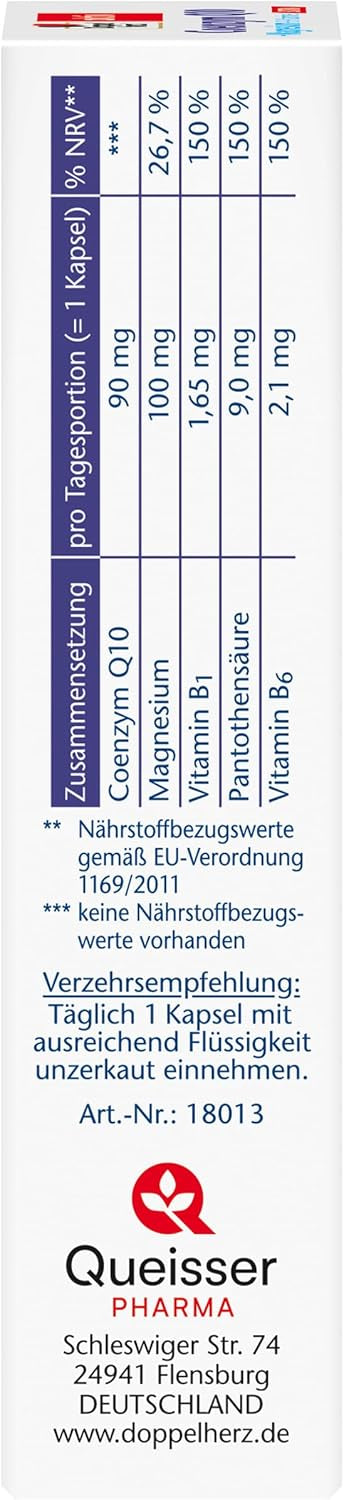 Coenzym Q10 + Magnesium + B-Vitamine (30 Kapseln)