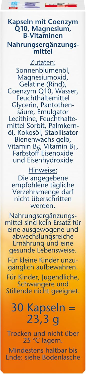 Coenzym Q10 + Magnesium + B-Vitamine (30 Kapseln)