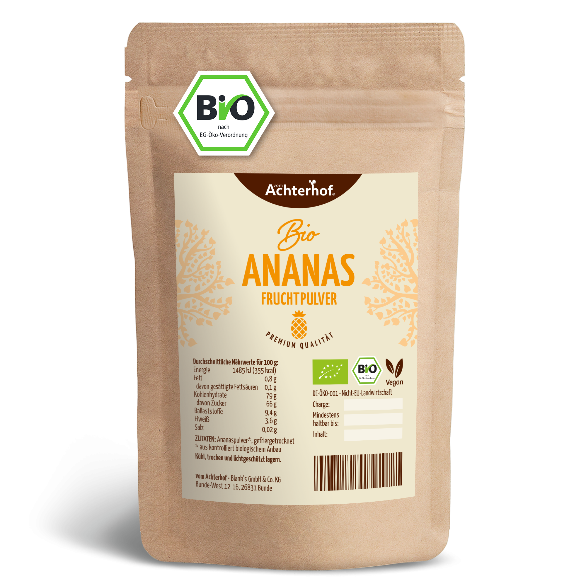 Bio Ananas Fruchtpulver (100g)