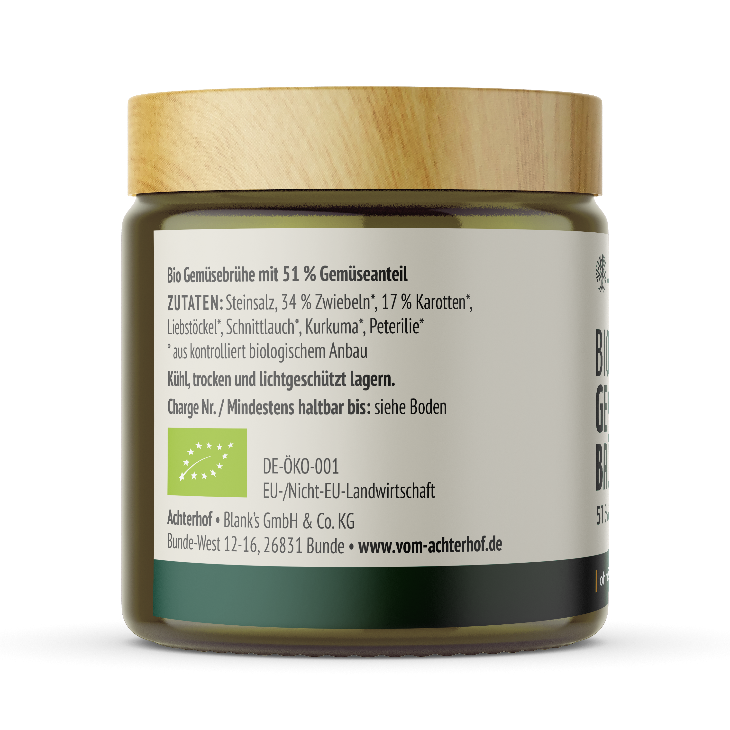 Bio Gemüsebrühe mit 51% Gemüseanteil (225g)