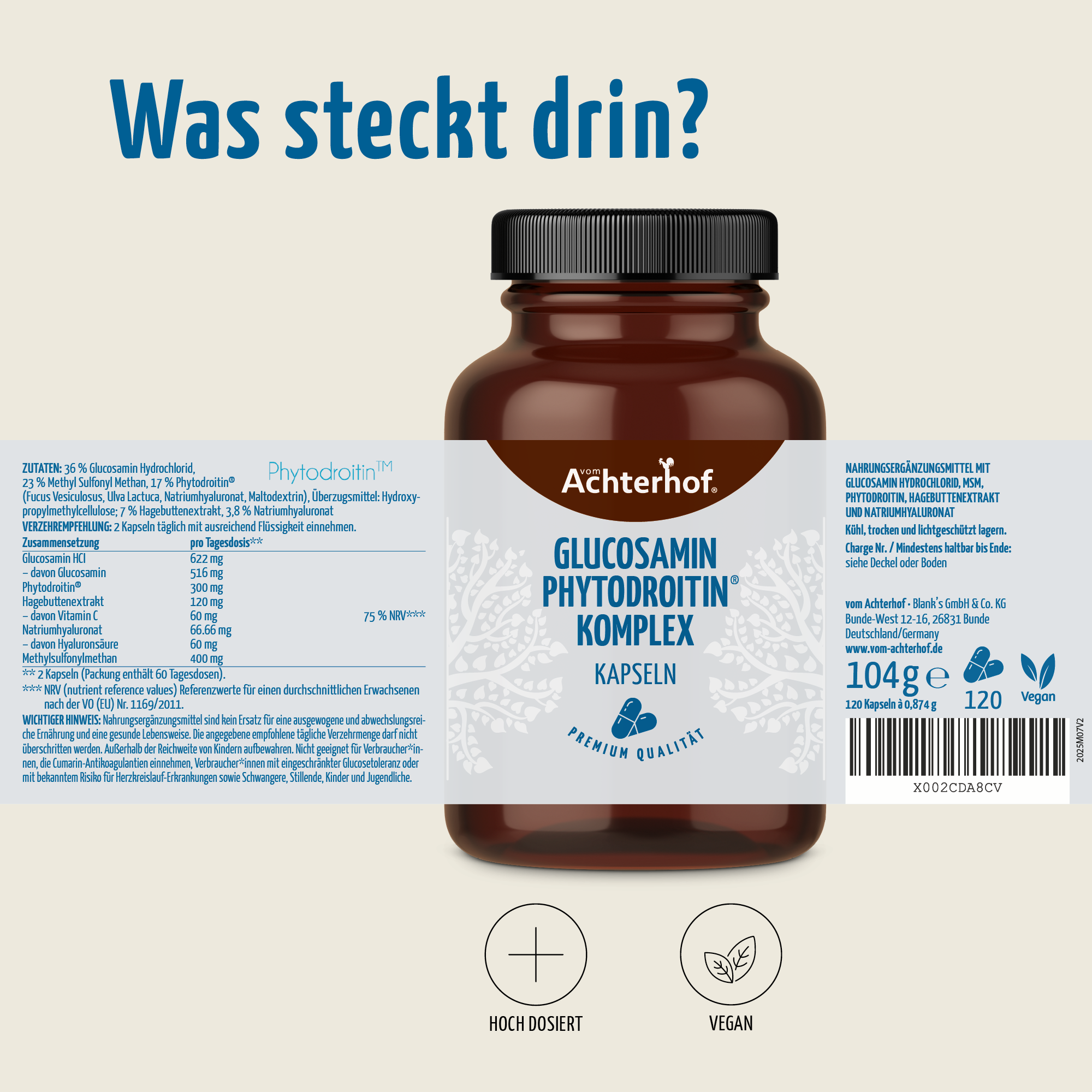 Glucosamin Phytodroitin® Komplex Kapseln (120 Kapseln)