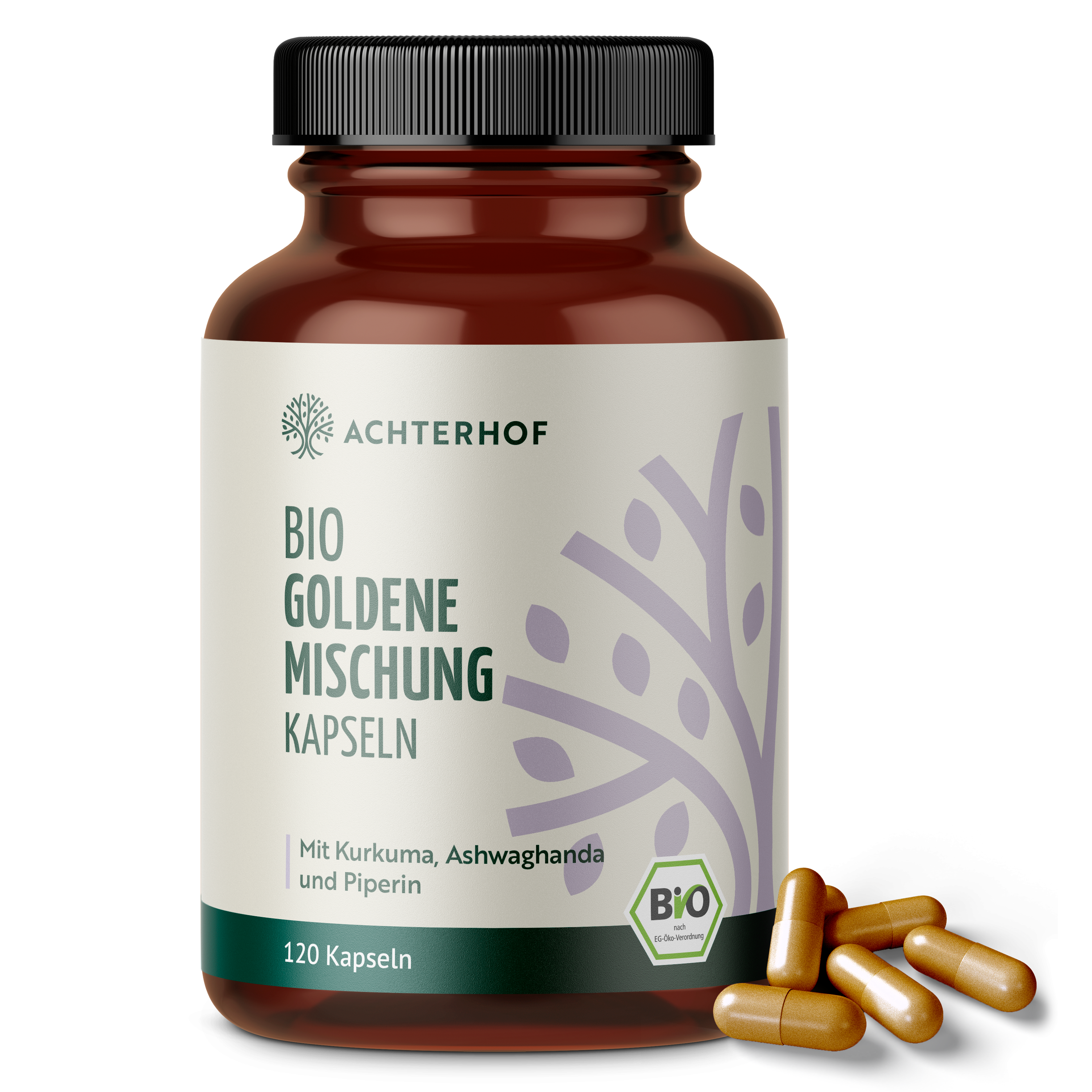 Goldene Mischung Kapseln Bio – mit Piperin (120 Kapseln)