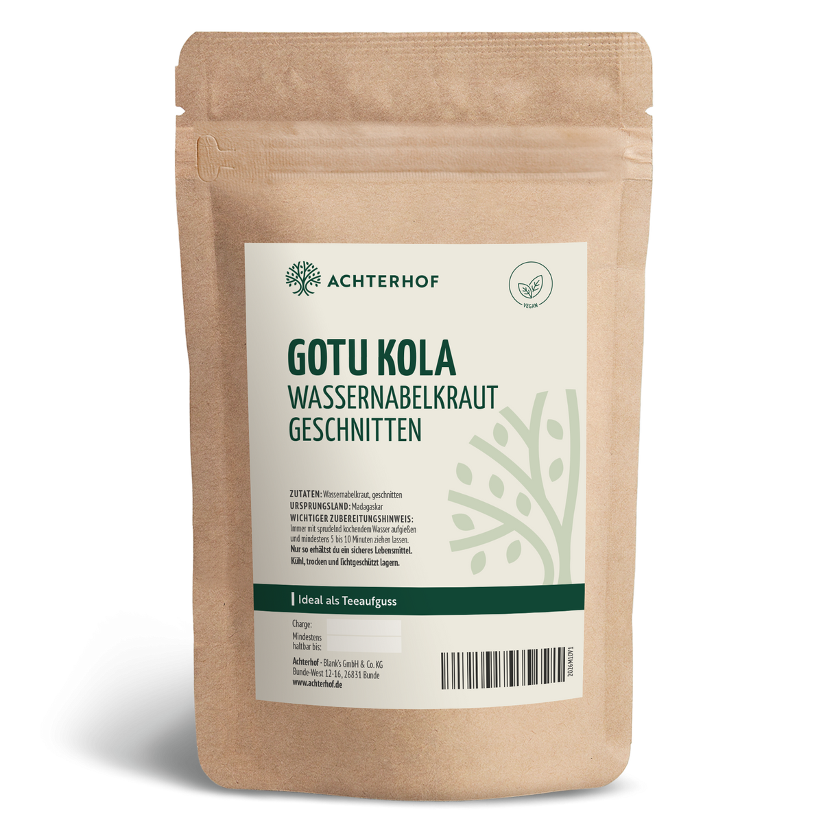 Gotu Kola Wassernabelkraut geschnitten (250g)