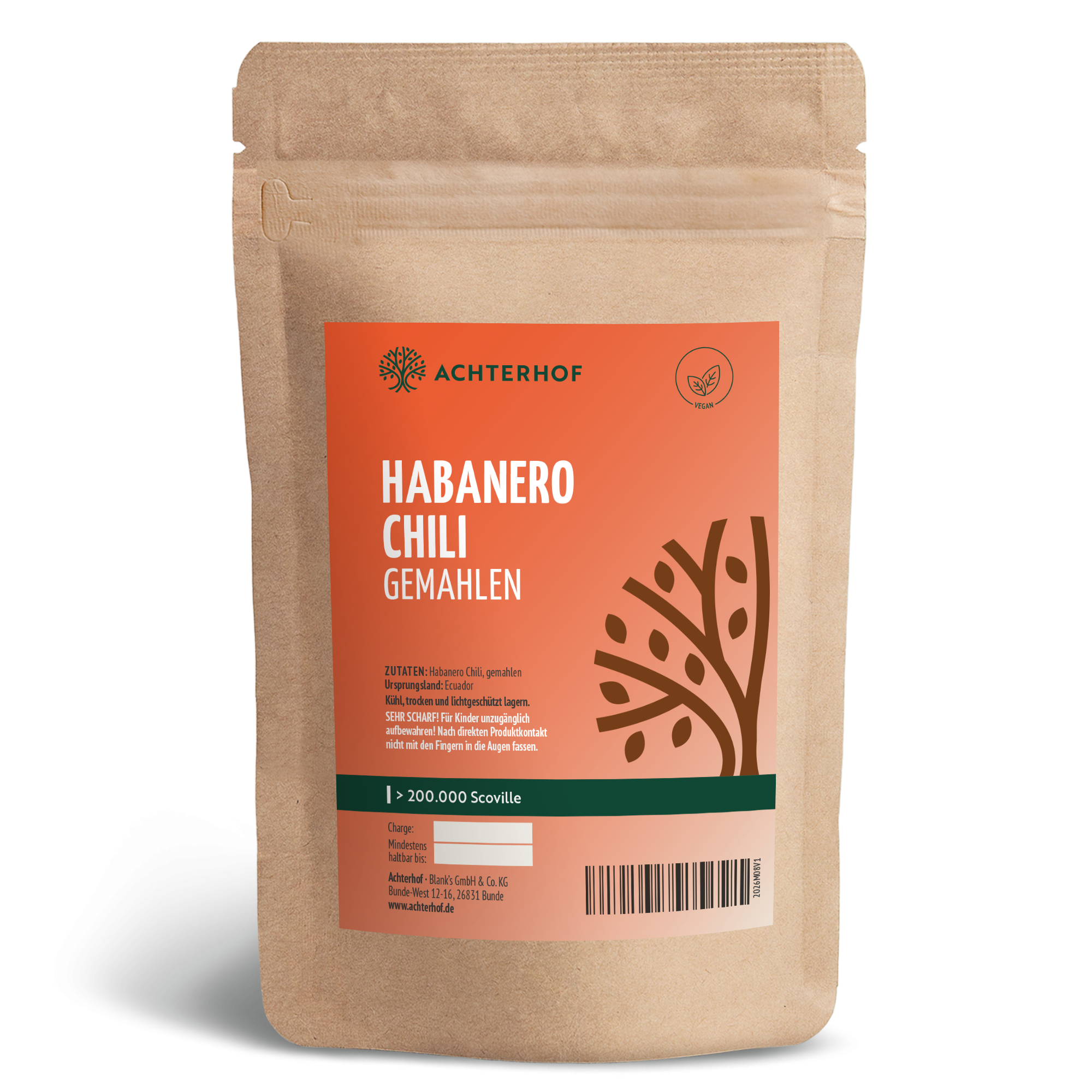 Habanero Chili gemahlen (100g)