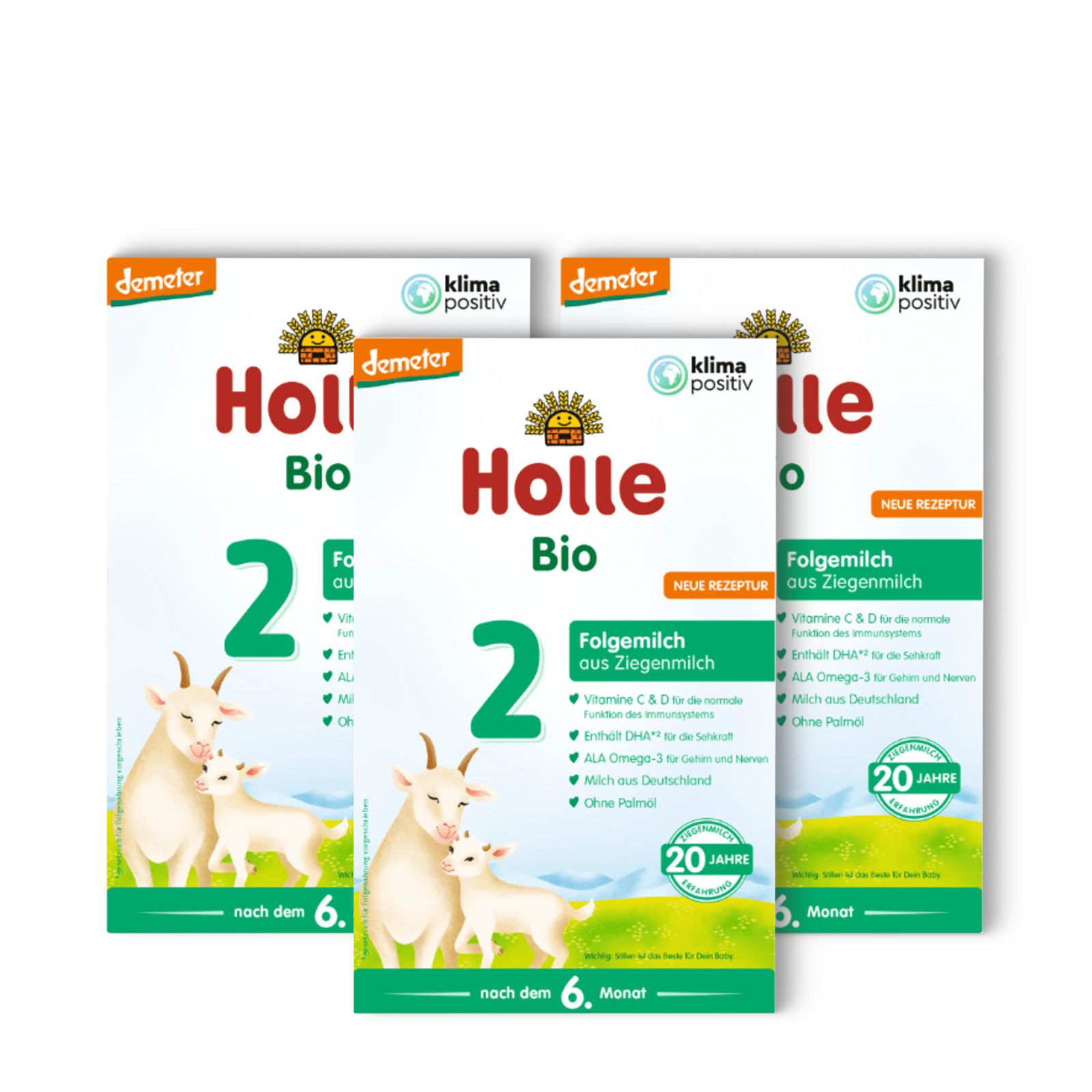 3er Pack Demeter Folgemilch 2 auf Ziegenmilchbasis nach dem 6. Monat (400g)